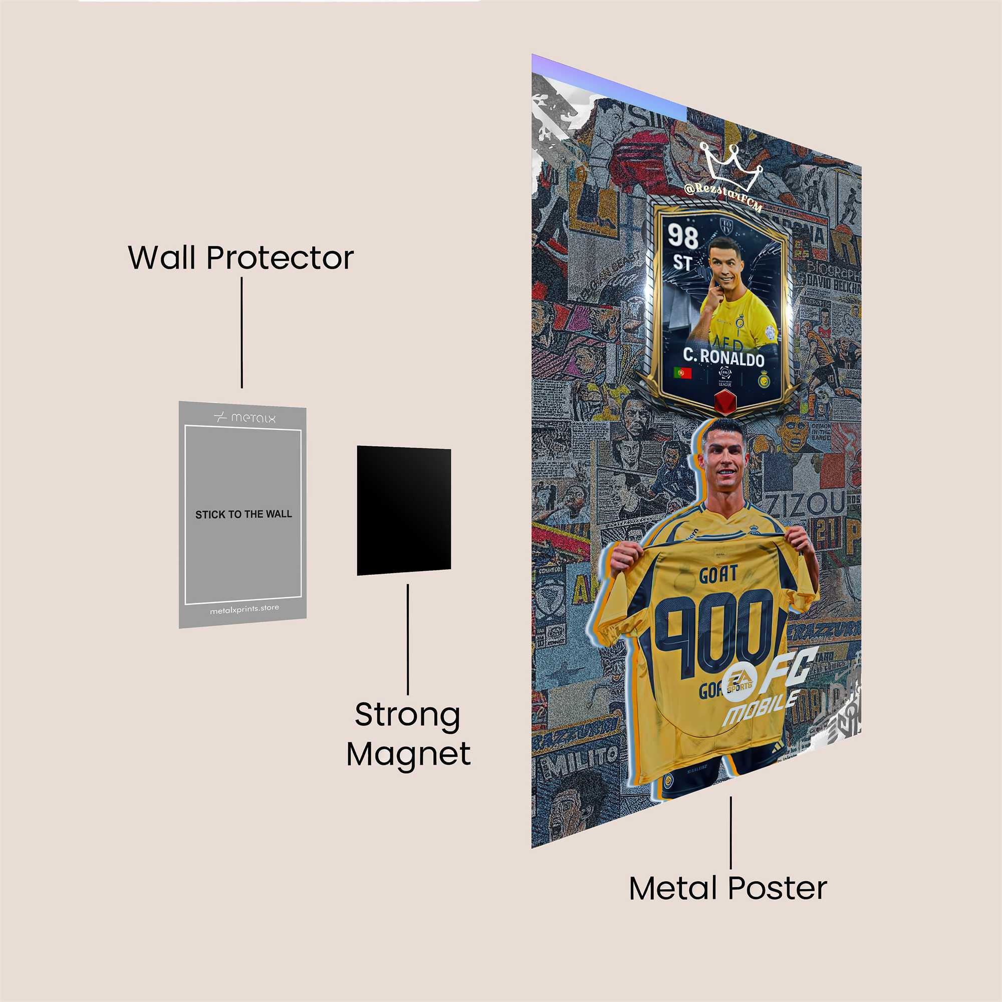 Ronaldo Regal Safe Wall Magnetic / M