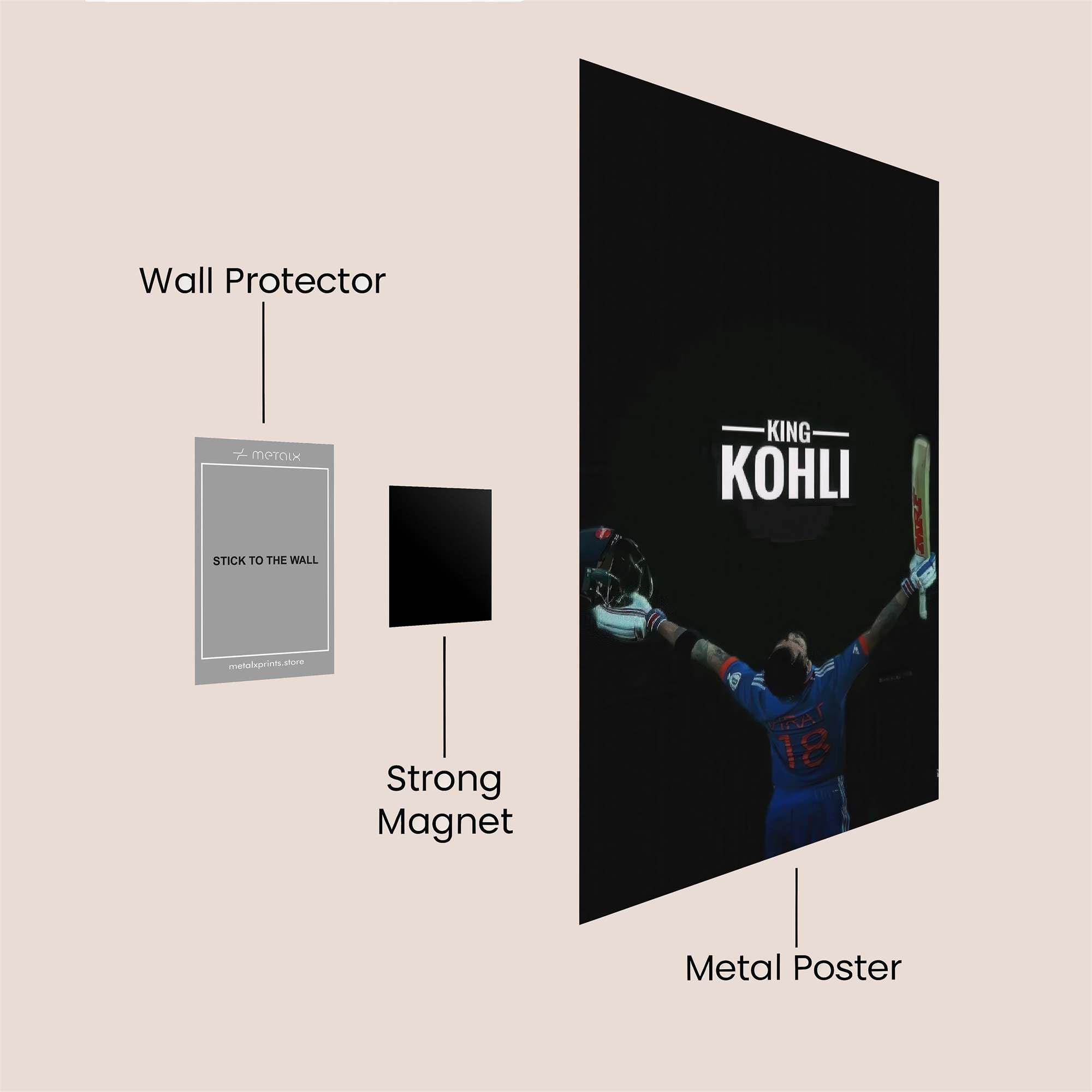 Kohli Triumphant Safe Wall Magnetic / M
