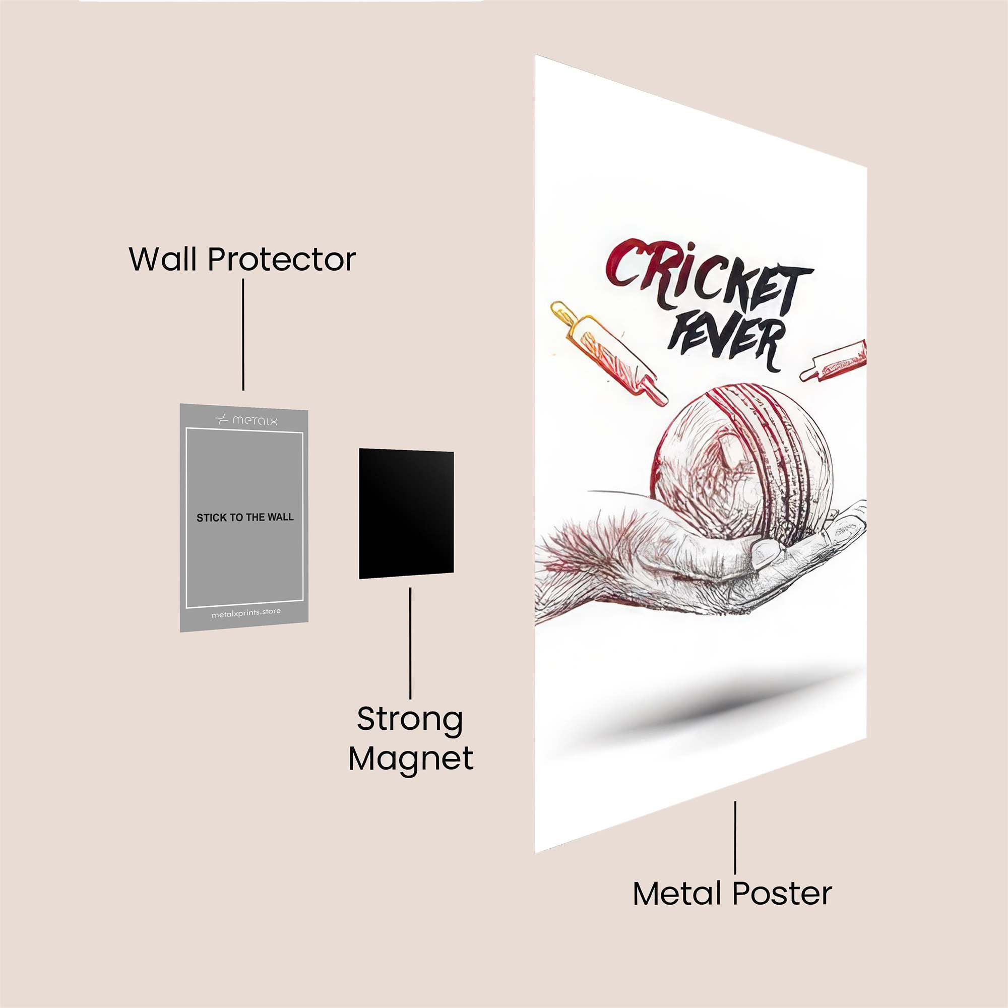 Cricket Passion Safe Wall Magnetic / M