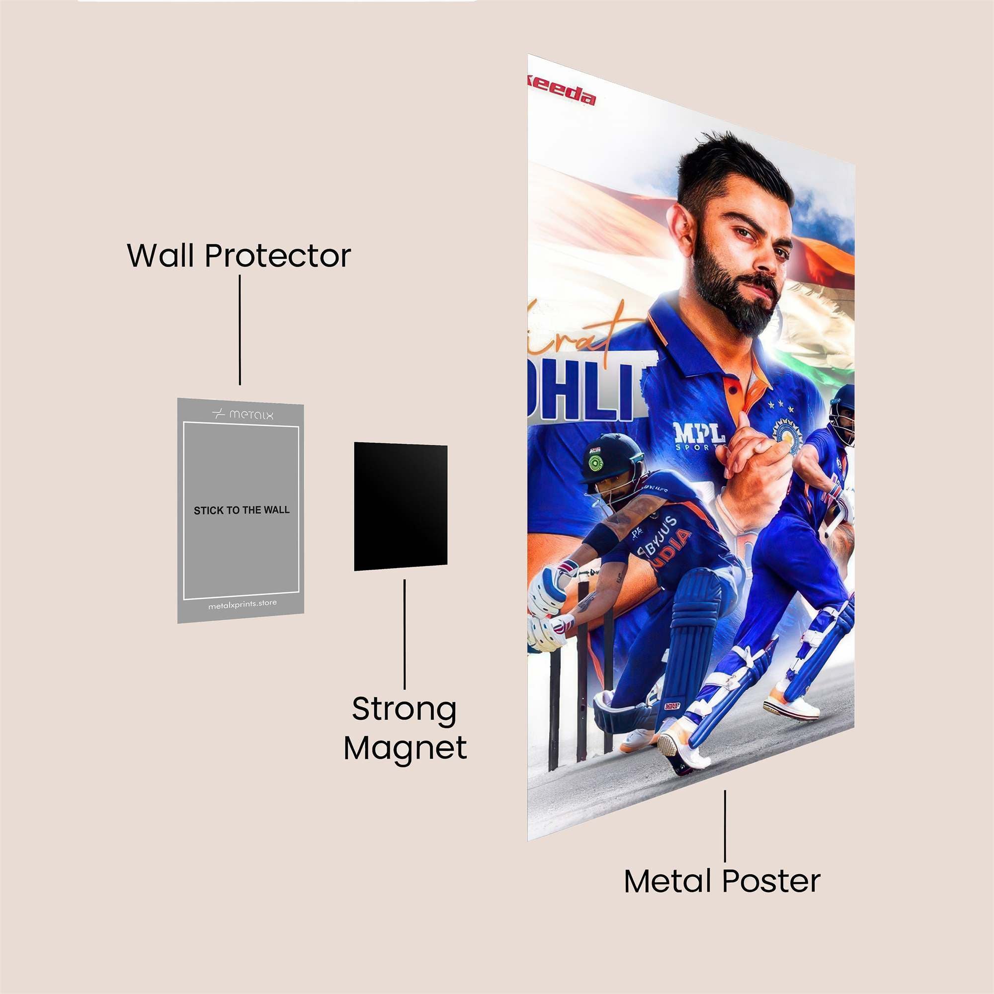 Kohli Triumphant Safe Wall Magnetic / M