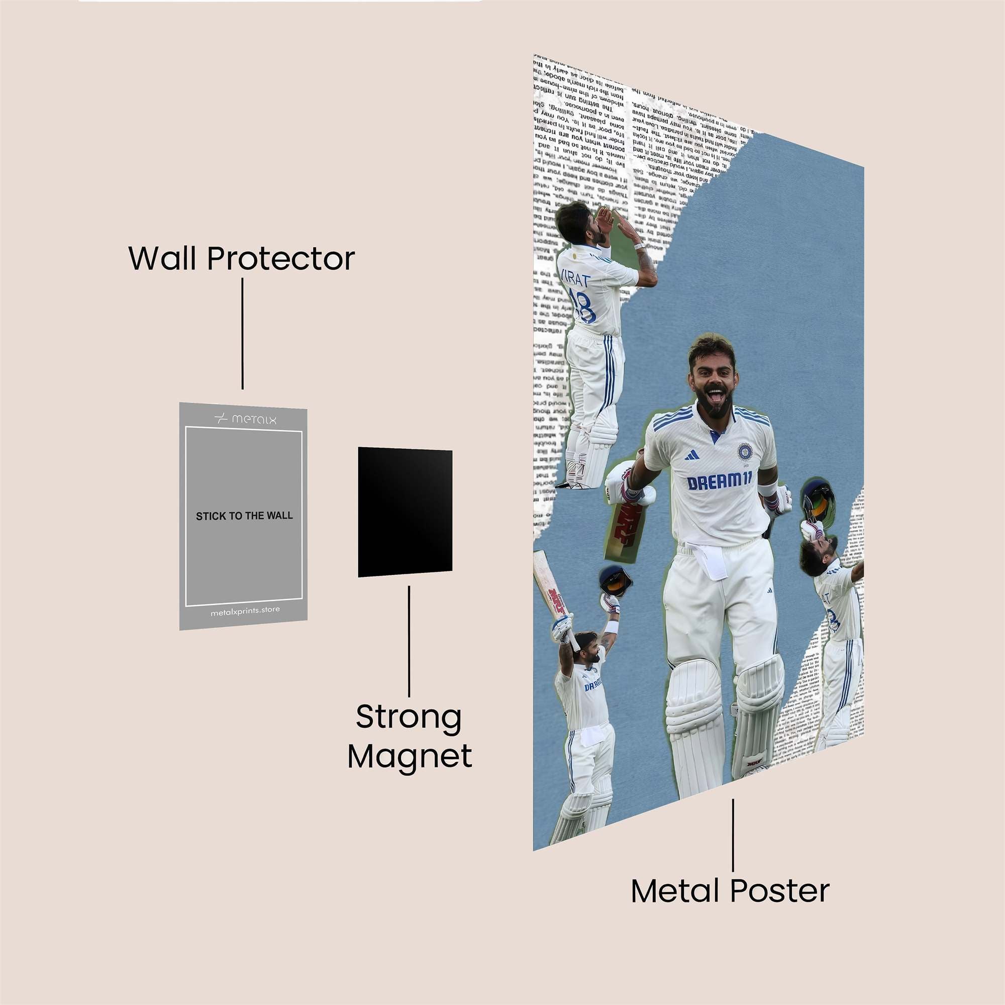 Kohli Triumphant Safe Wall Magnetic / M
