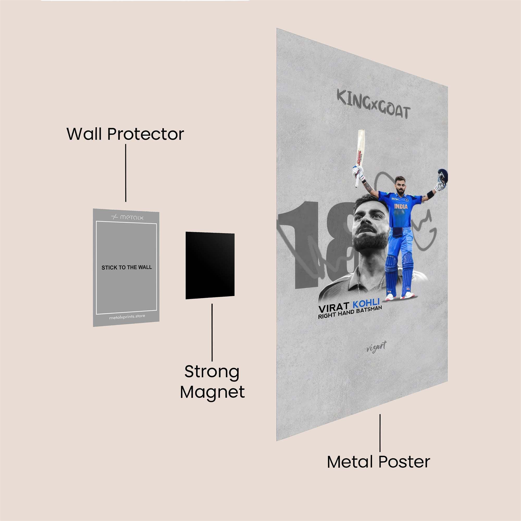 Kohli Triumphant Safe Wall Magnetic / M