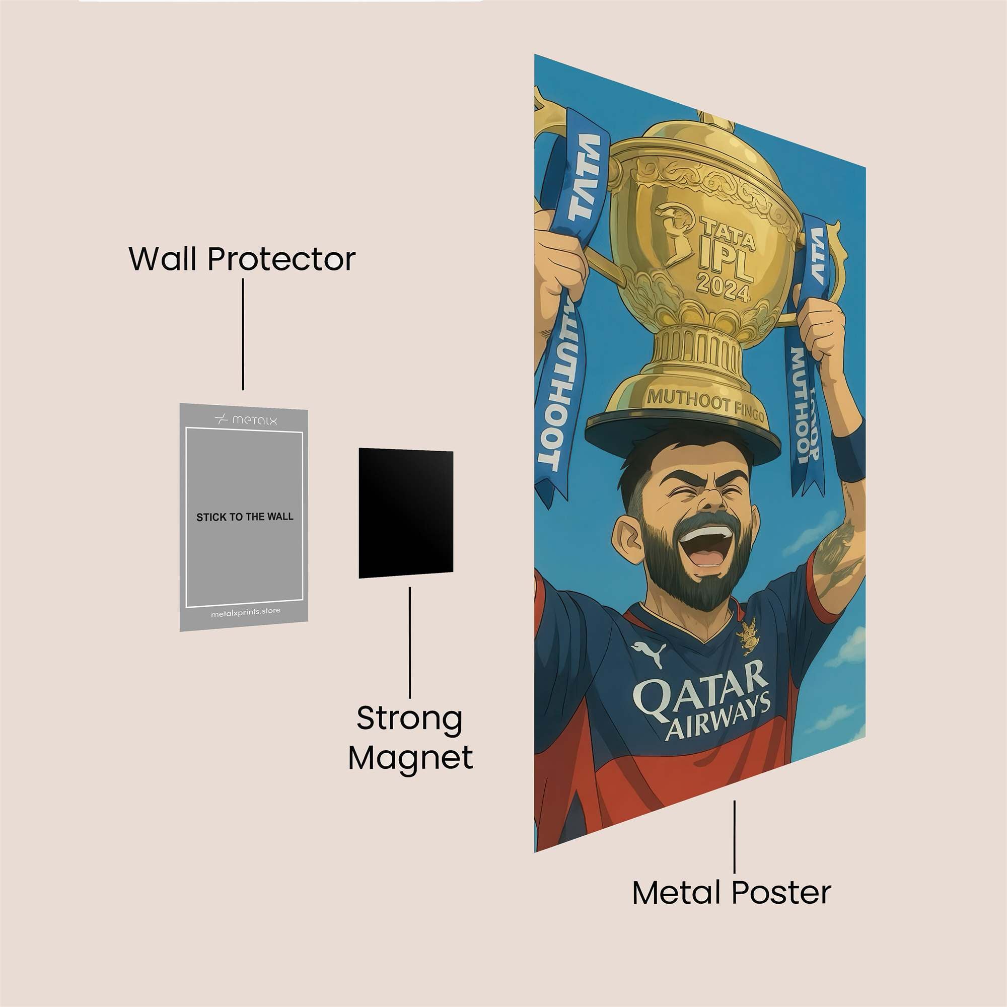 Kohli Triumphant Safe Wall Magnetic / M