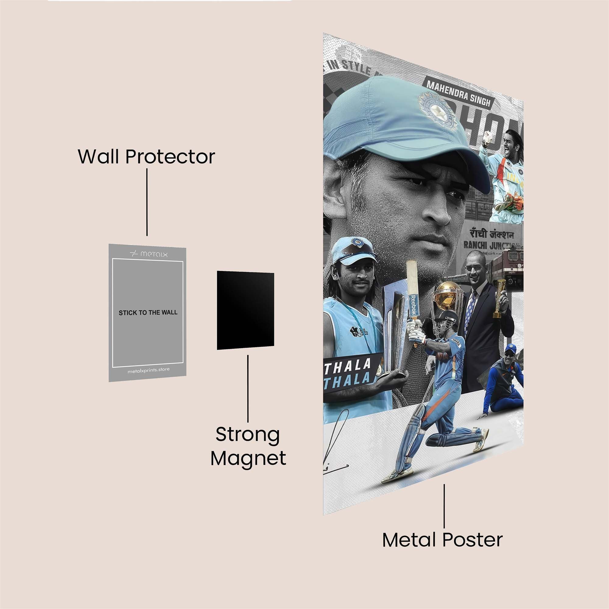 Dhoni Triumphant Safe Wall Magnetic / M