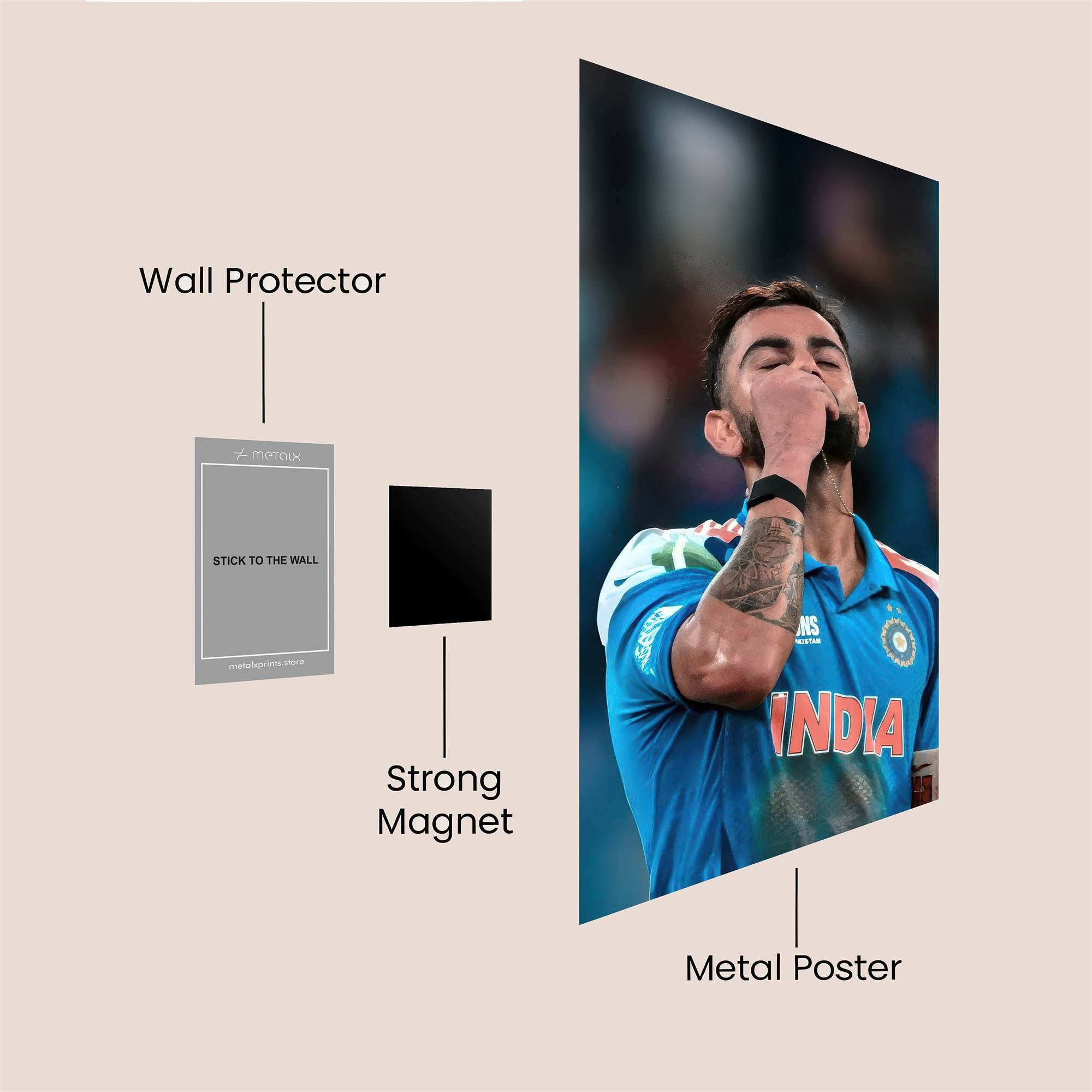 Kohli Triumphant Safe Wall Magnetic / M