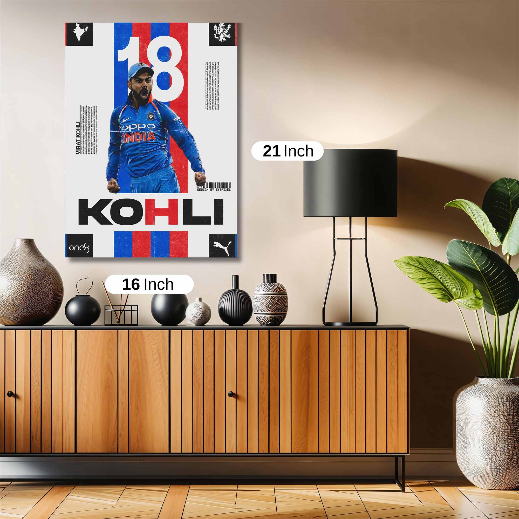 Kohli Triumphant Safe Wall Magnetic / M