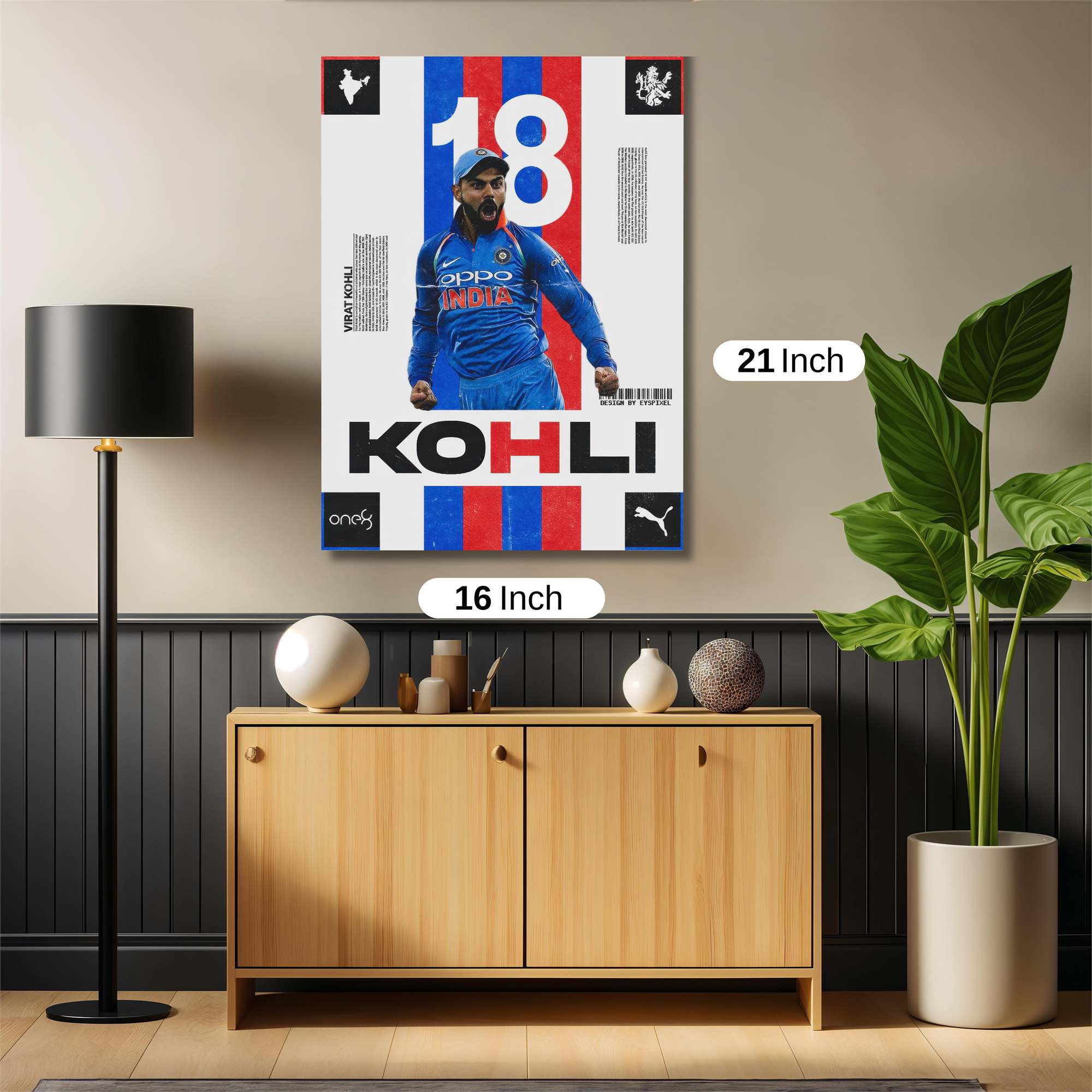Kohli Triumphant Safe Wall Magnetic / M