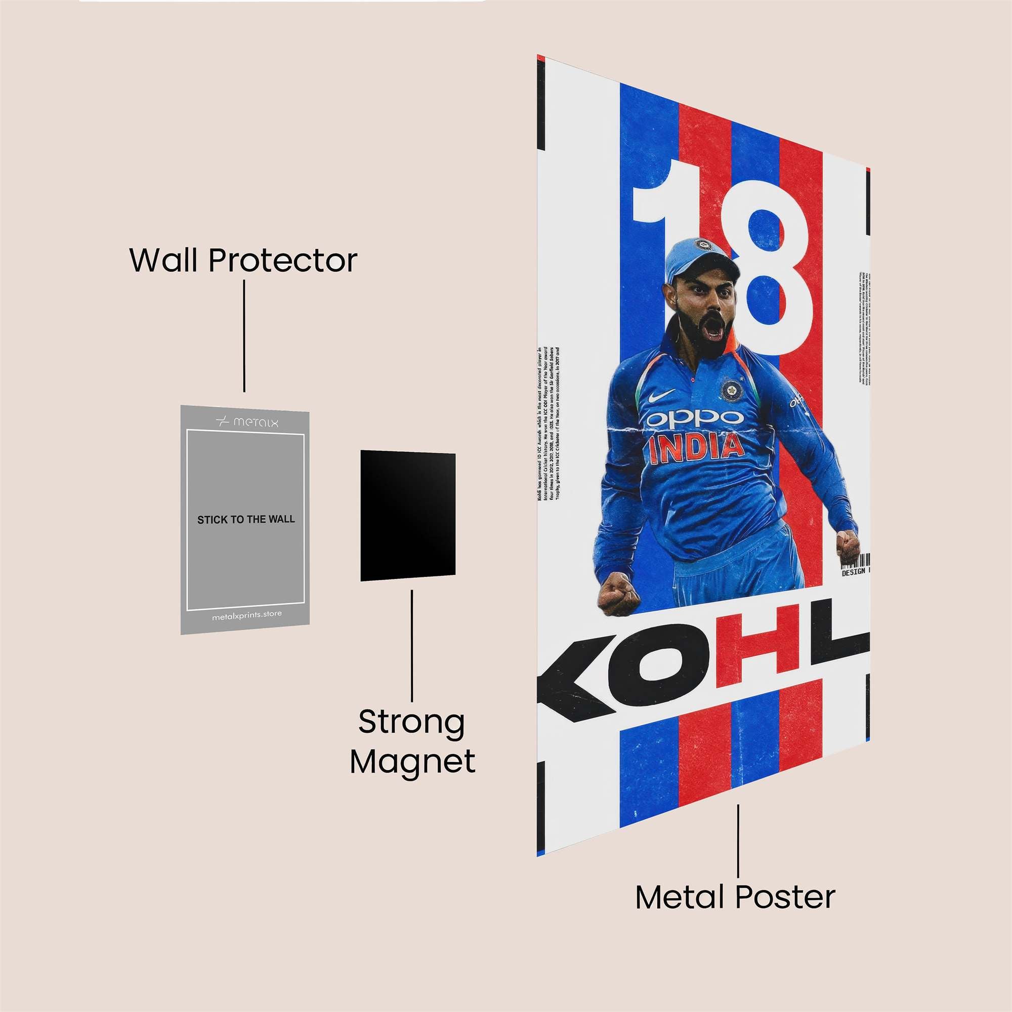 Kohli Triumphant Safe Wall Magnetic / M