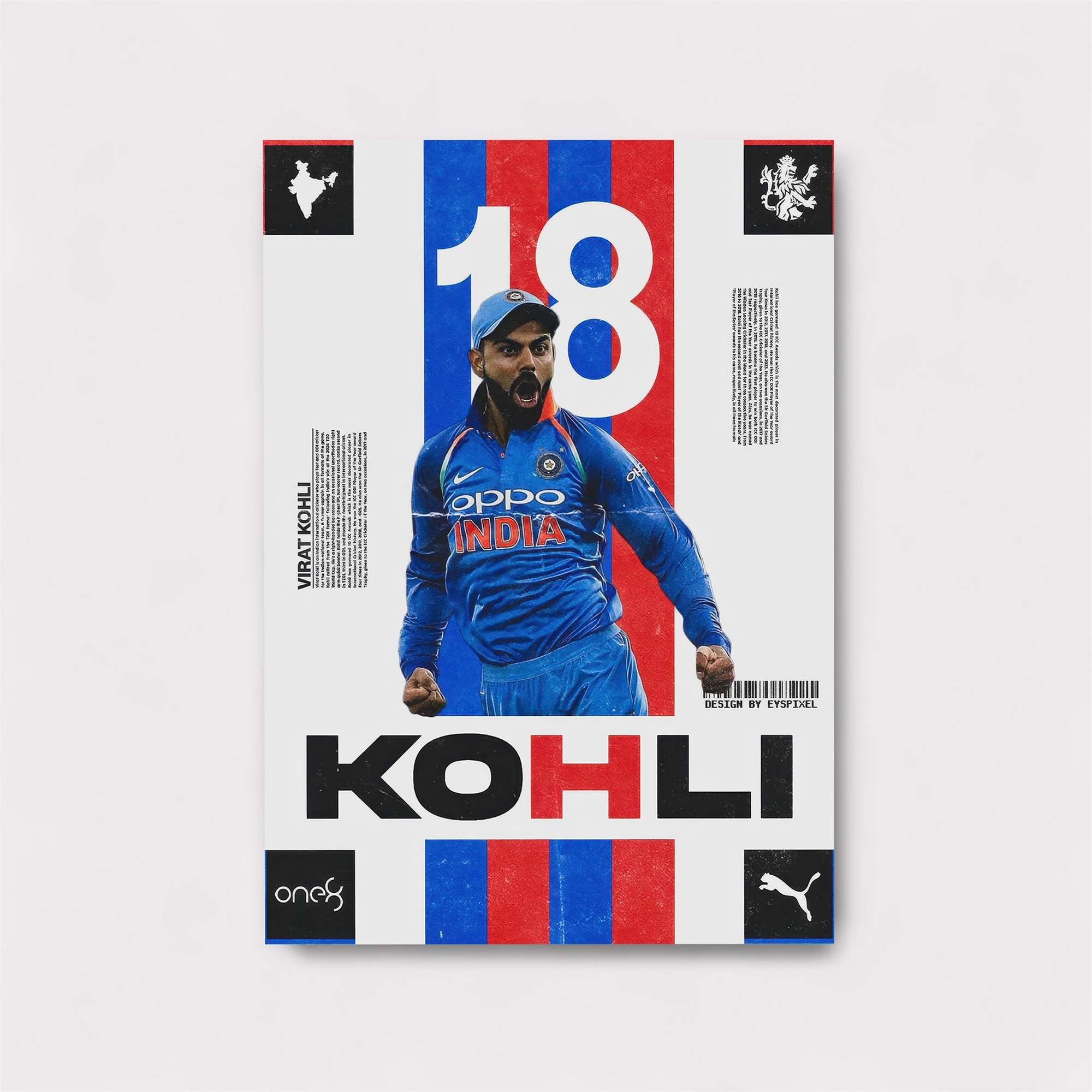 Kohli Triumphant Safe Wall Magnetic / M