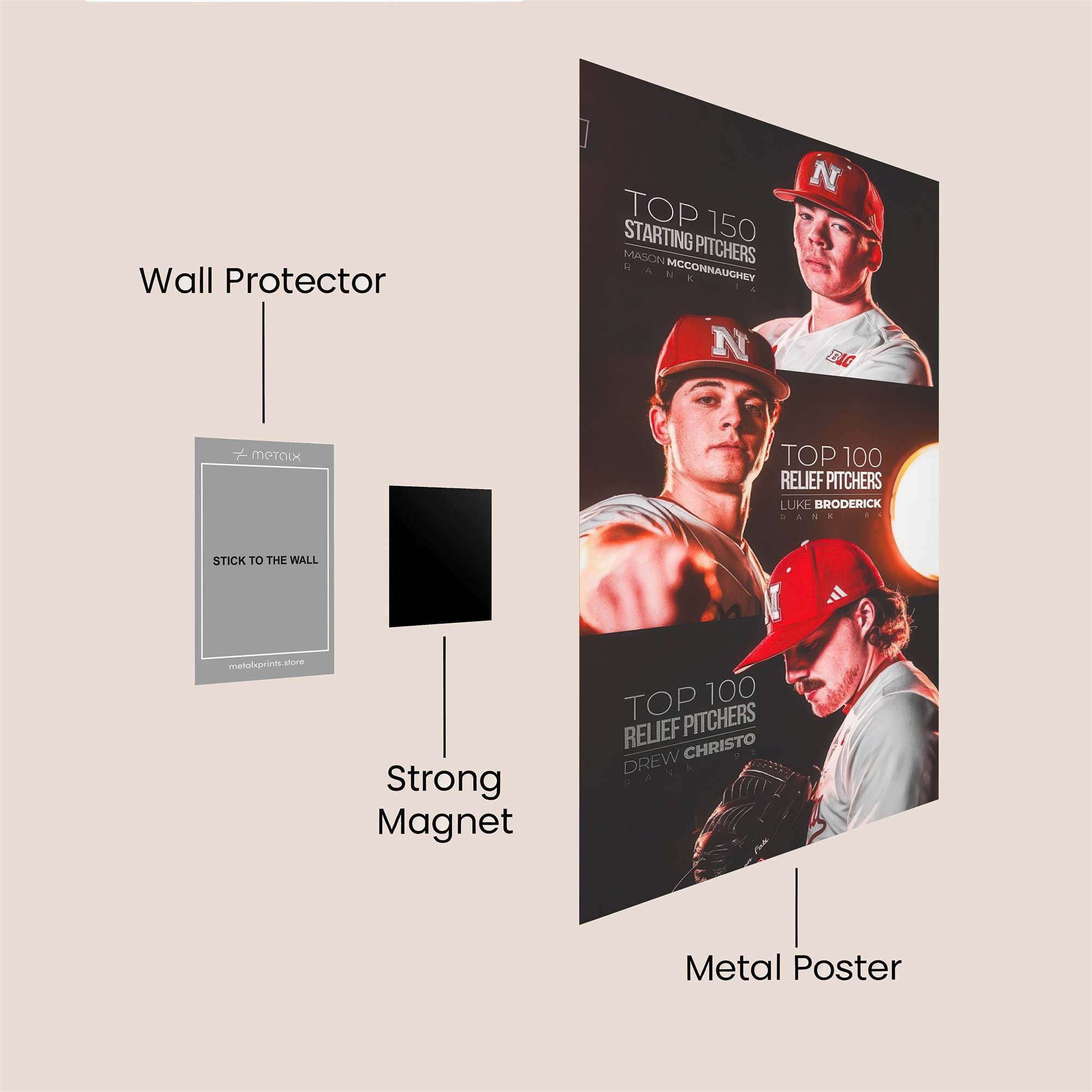 Baseball Brilliance Safe Wall Magnetic / M