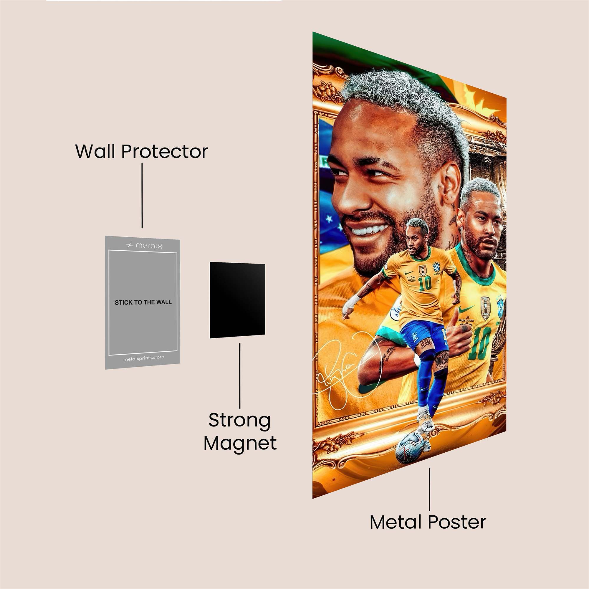 Neymar Radiant Safe Wall Magnetic / M