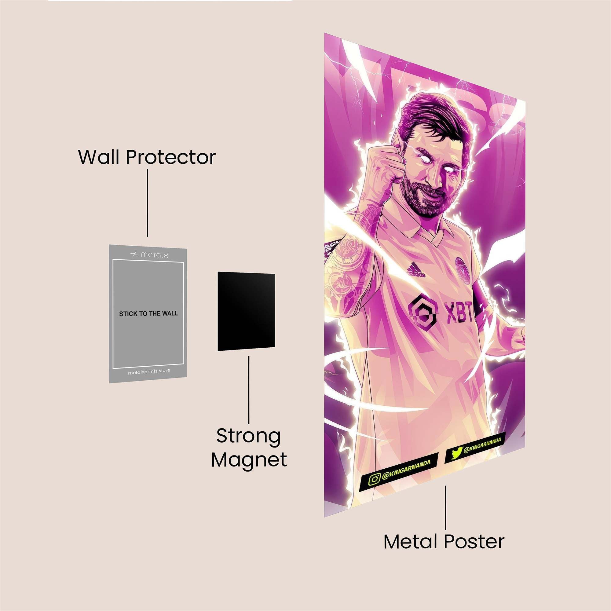 Messi Majestic Safe Wall Magnetic / M