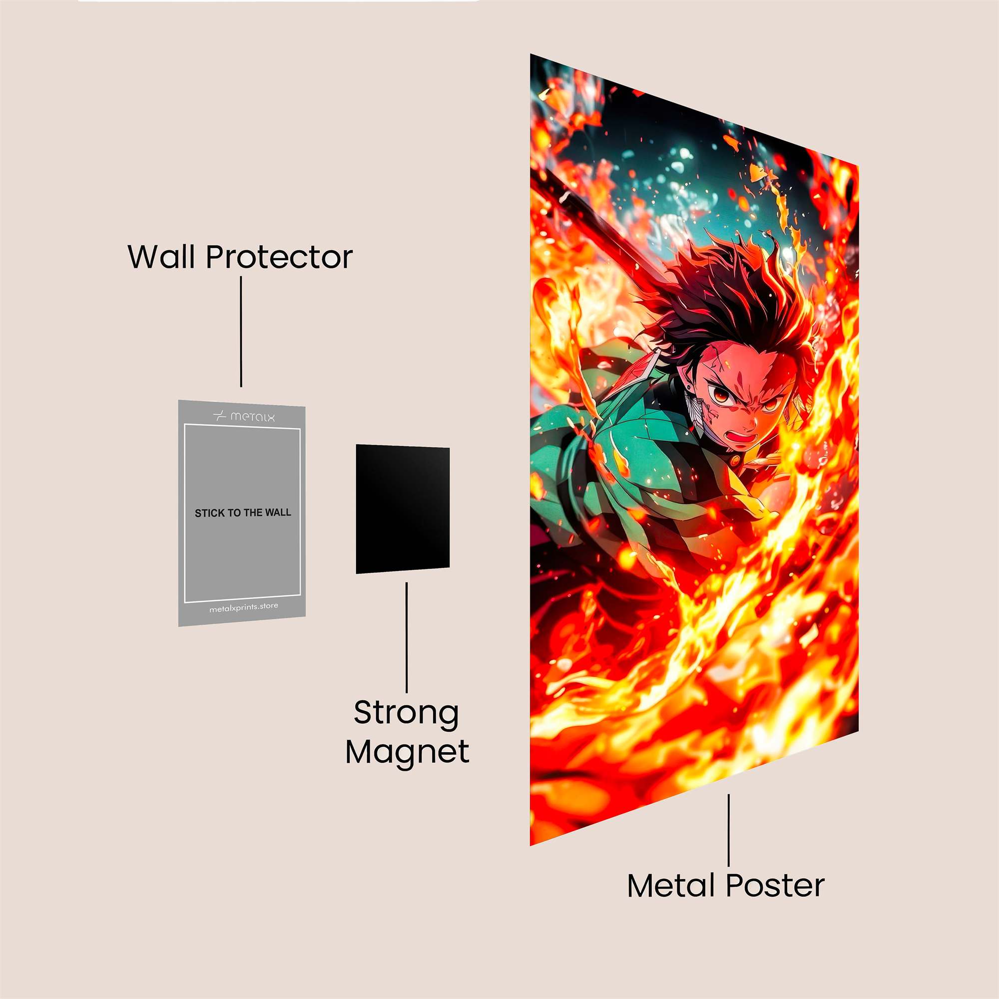 Tanjiro Inferno Safe Wall Magnetic / M
