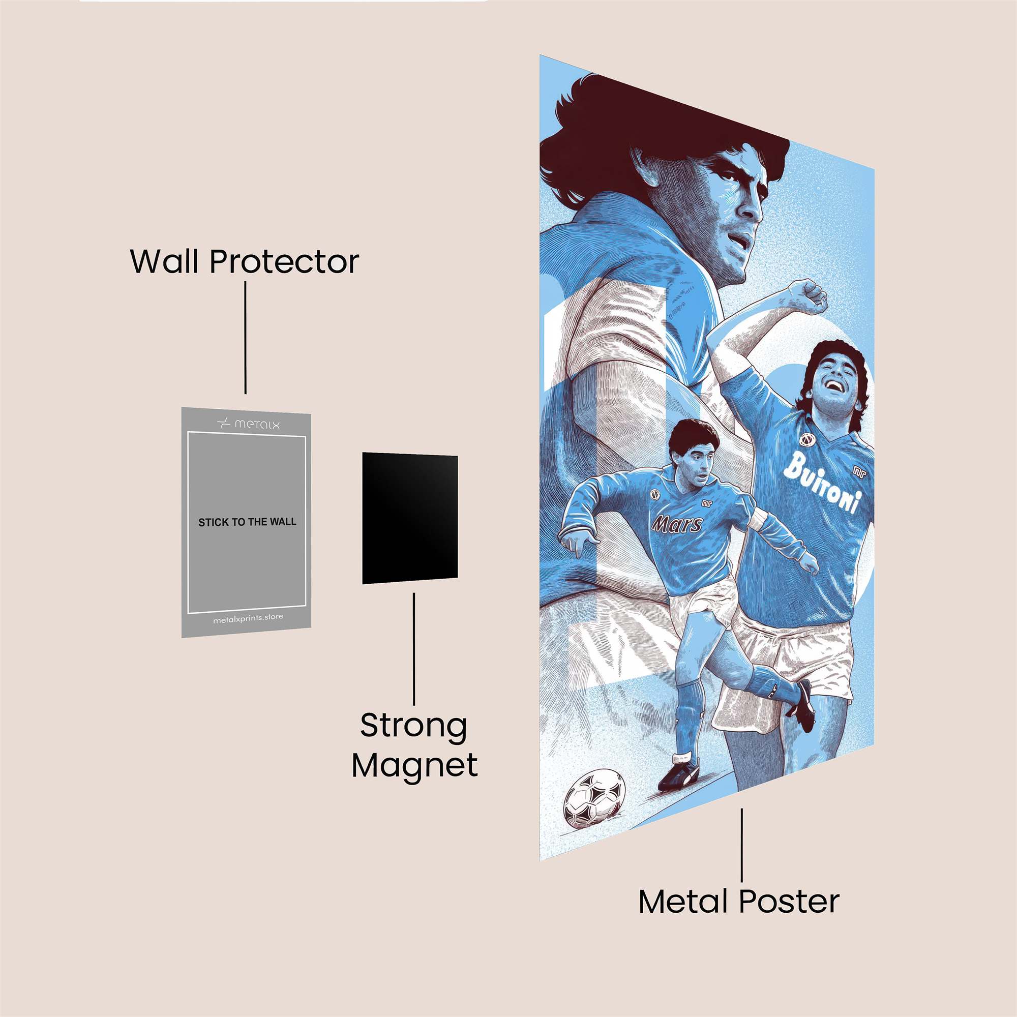 Maradona Majestic Safe Wall Magnetic / M