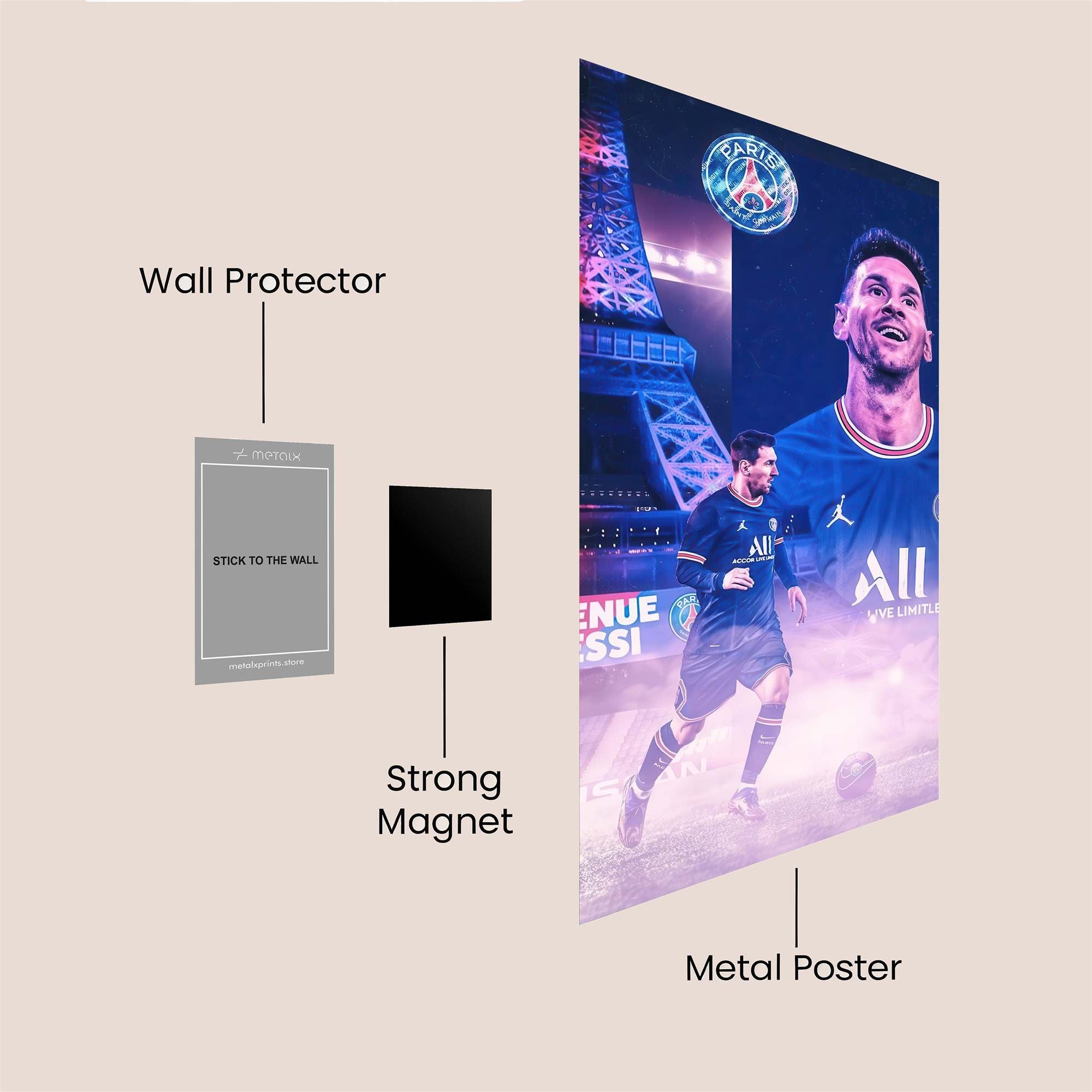 Messi Majestic Safe Wall Magnetic / M