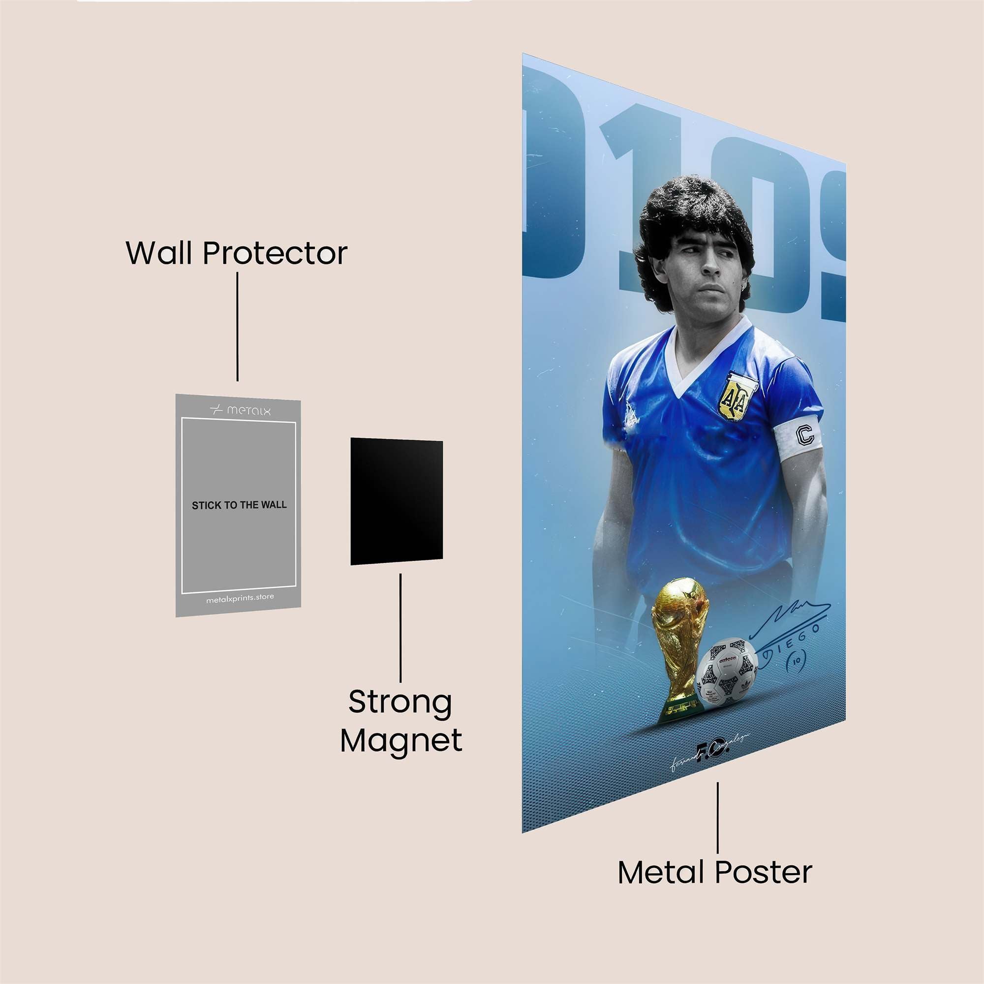 Maradona Majestic Safe Wall Magnetic / M
