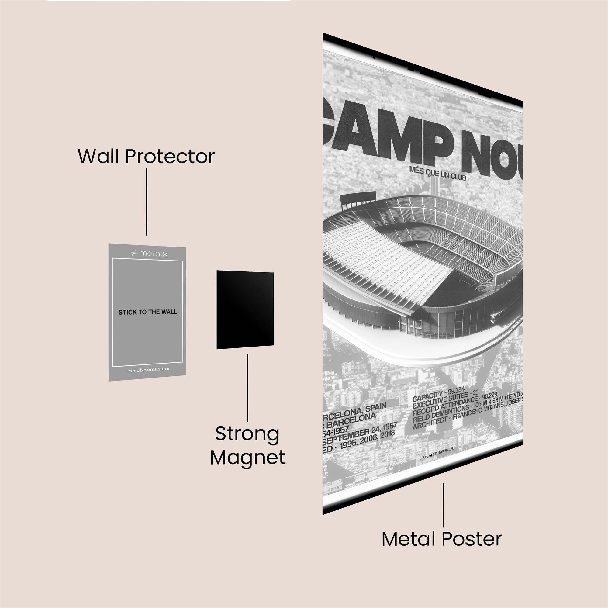 Camp Nou Majestic Safe Wall Magnetic / M
