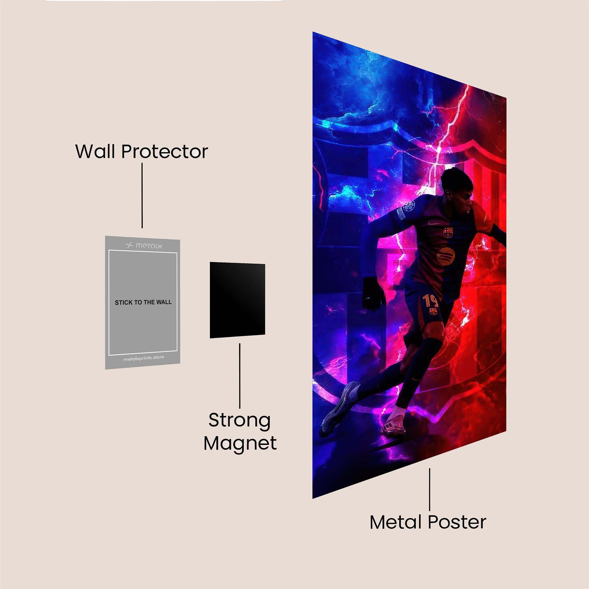Messi Dynamic Safe Wall Magnetic / M