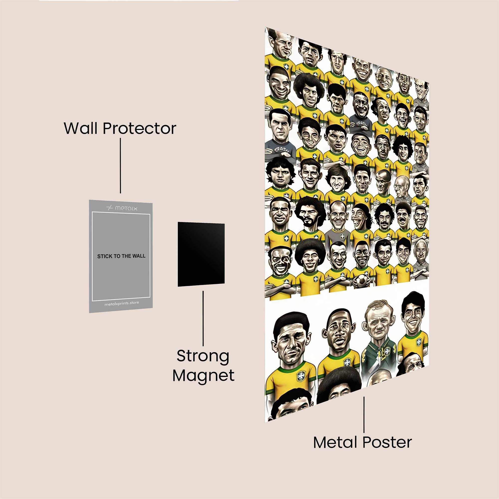 Brazil Legends Safe Wall Magnetic / M