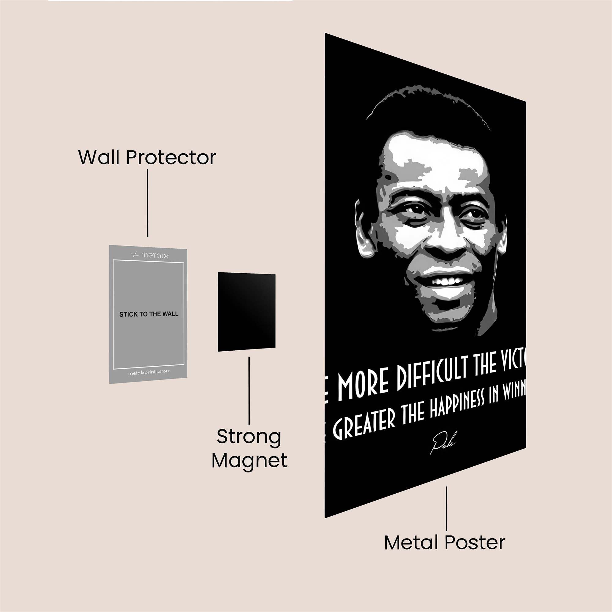 Pele Triumph Safe Wall Magnetic / M