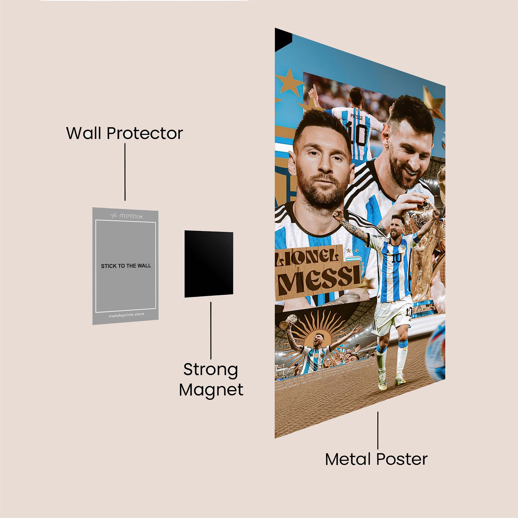 Messi Triumphant Safe Wall Magnetic / M