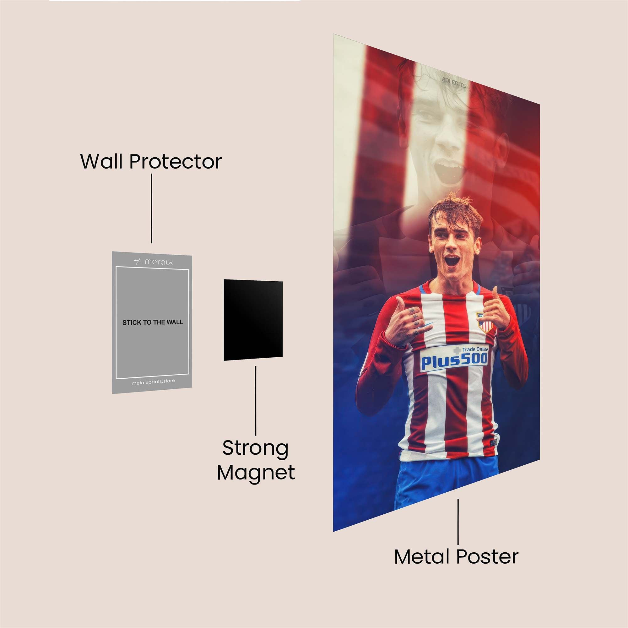 Griezmann Triumphant Safe Wall Magnetic / M