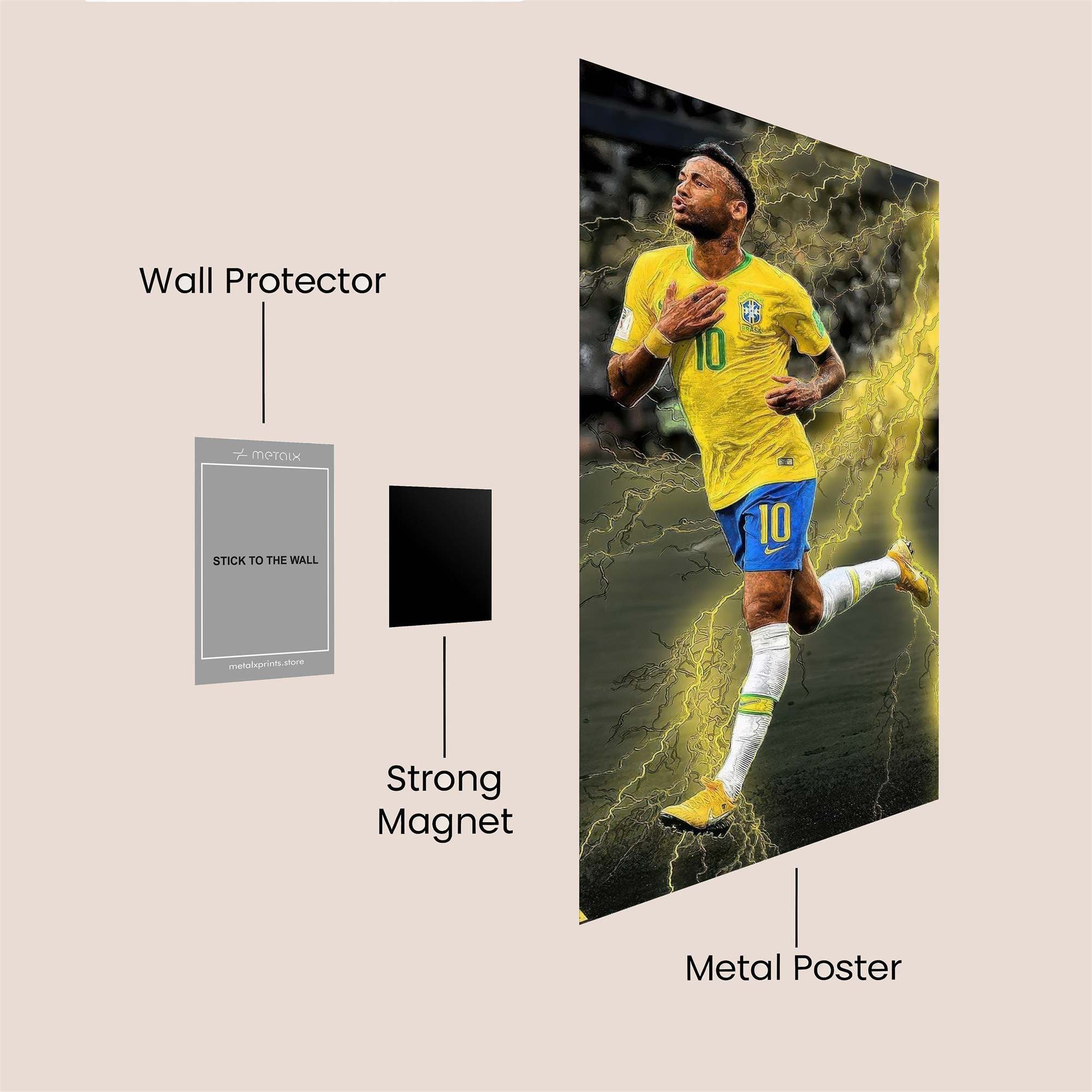 Neymar Thunderous Safe Wall Magnetic / M