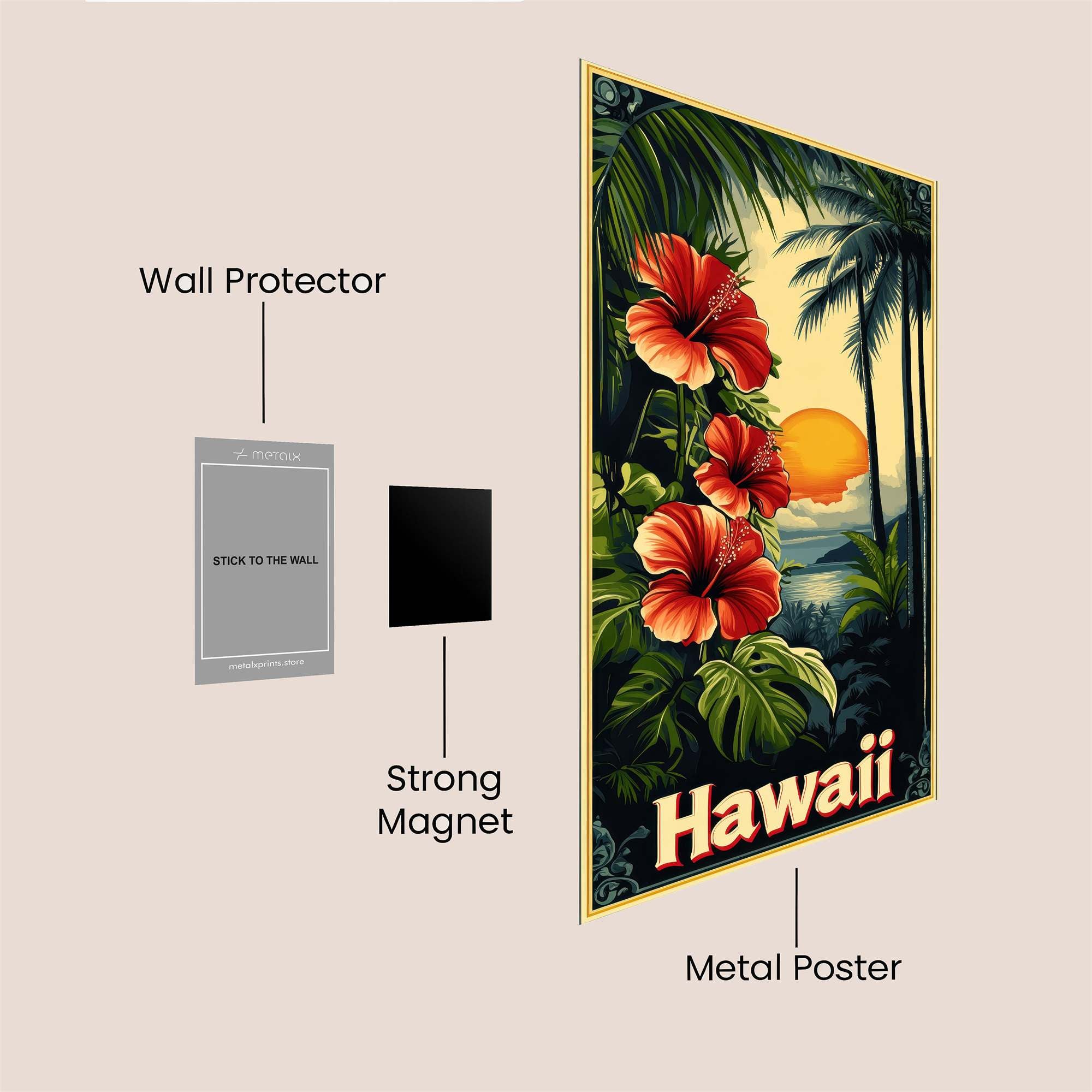 Hawaii Bliss Safe Wall Magnetic / M