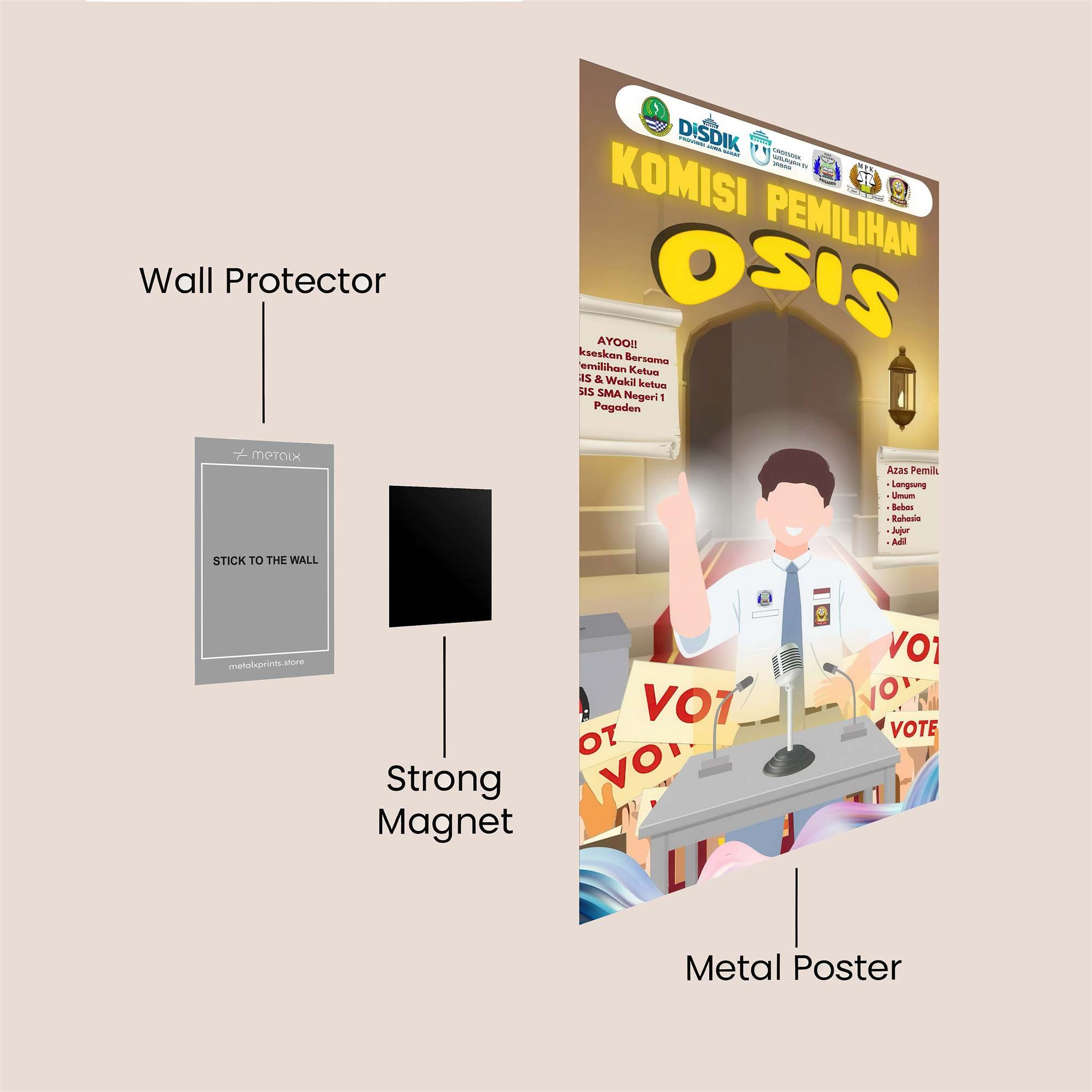 Election Enthusiasm Safe Wall Magnetic / M