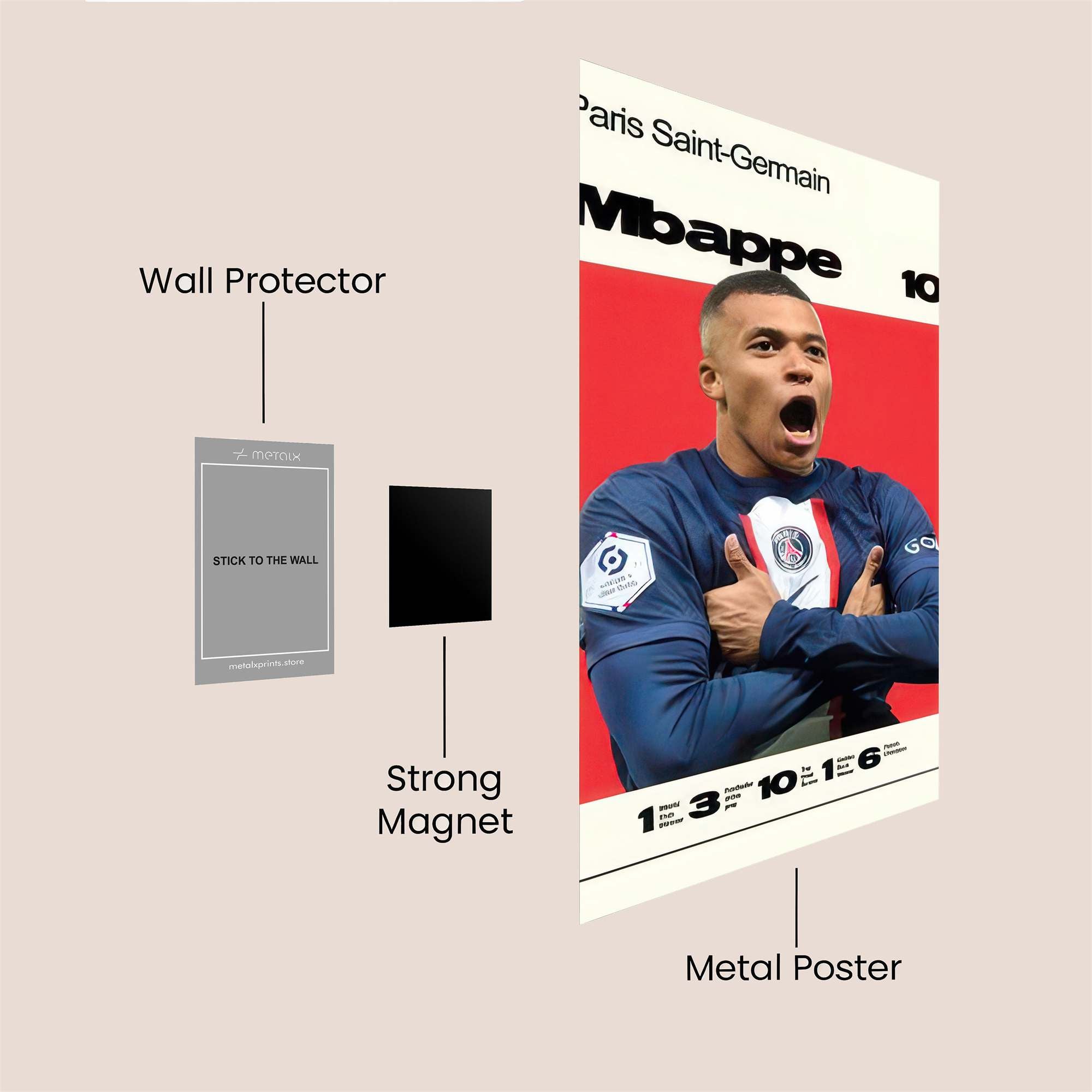 Mbappe Passion Safe Wall Magnetic / M