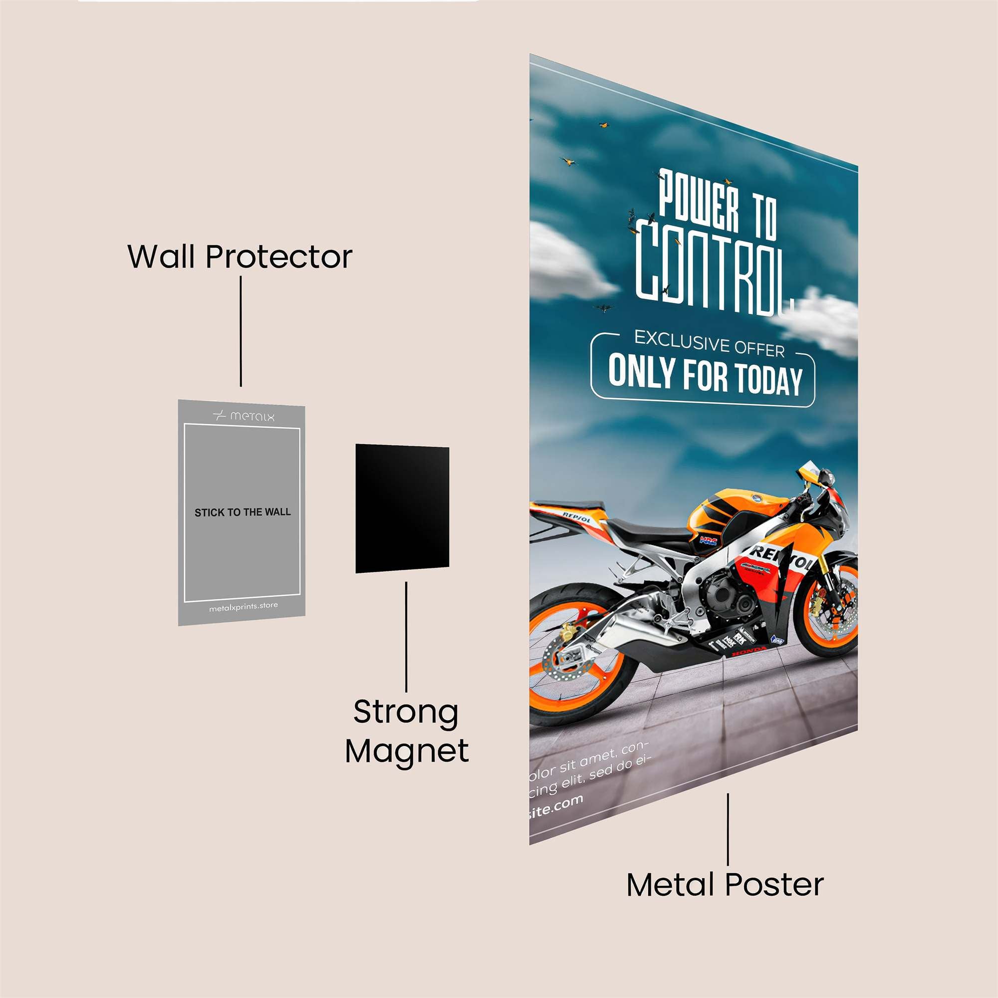 Honda Exhilaration Safe Wall Magnetic / M