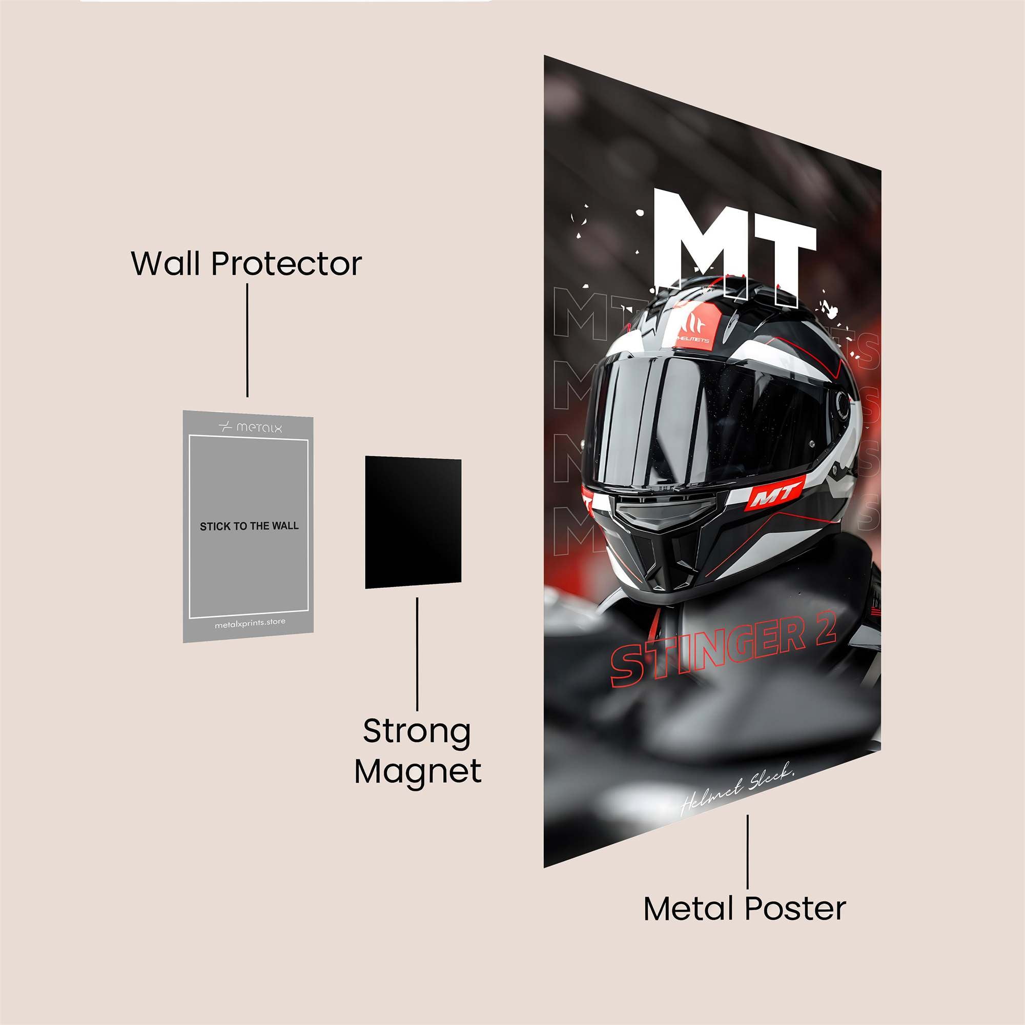 Helmet Blaze Safe Wall Magnetic / M