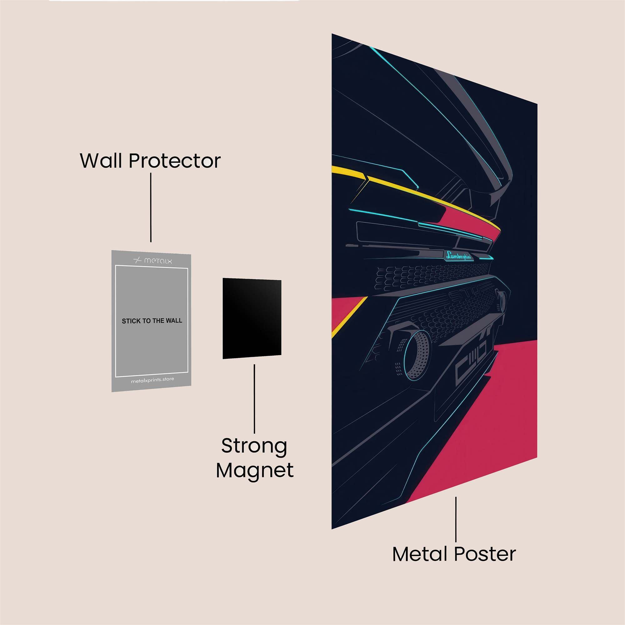 Car Velocity Safe Wall Magnetic / M