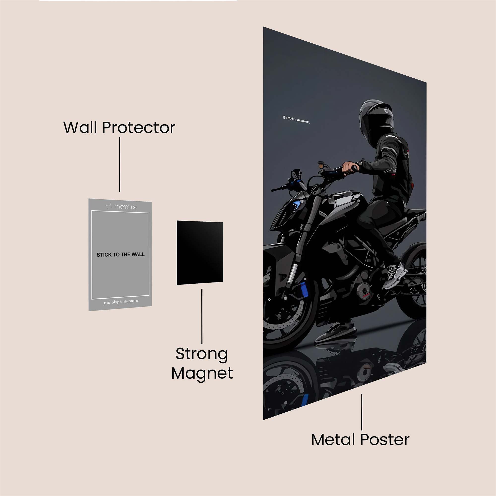 Rider Stealth Safe Wall Magnetic / M