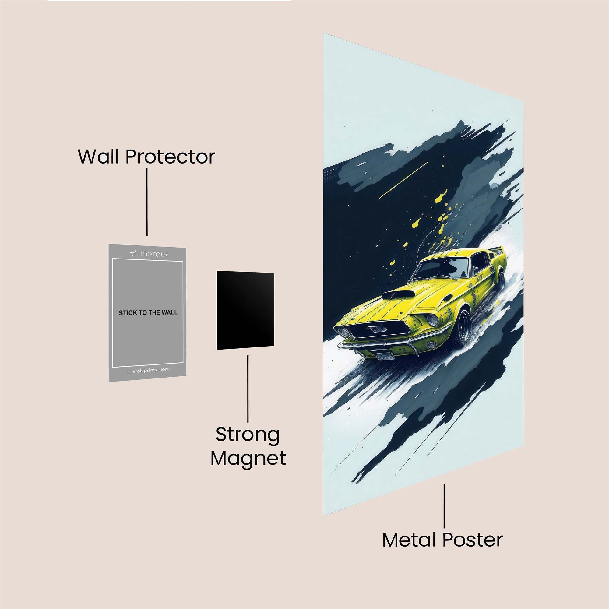 Mustang Menace Safe Wall Magnetic / M