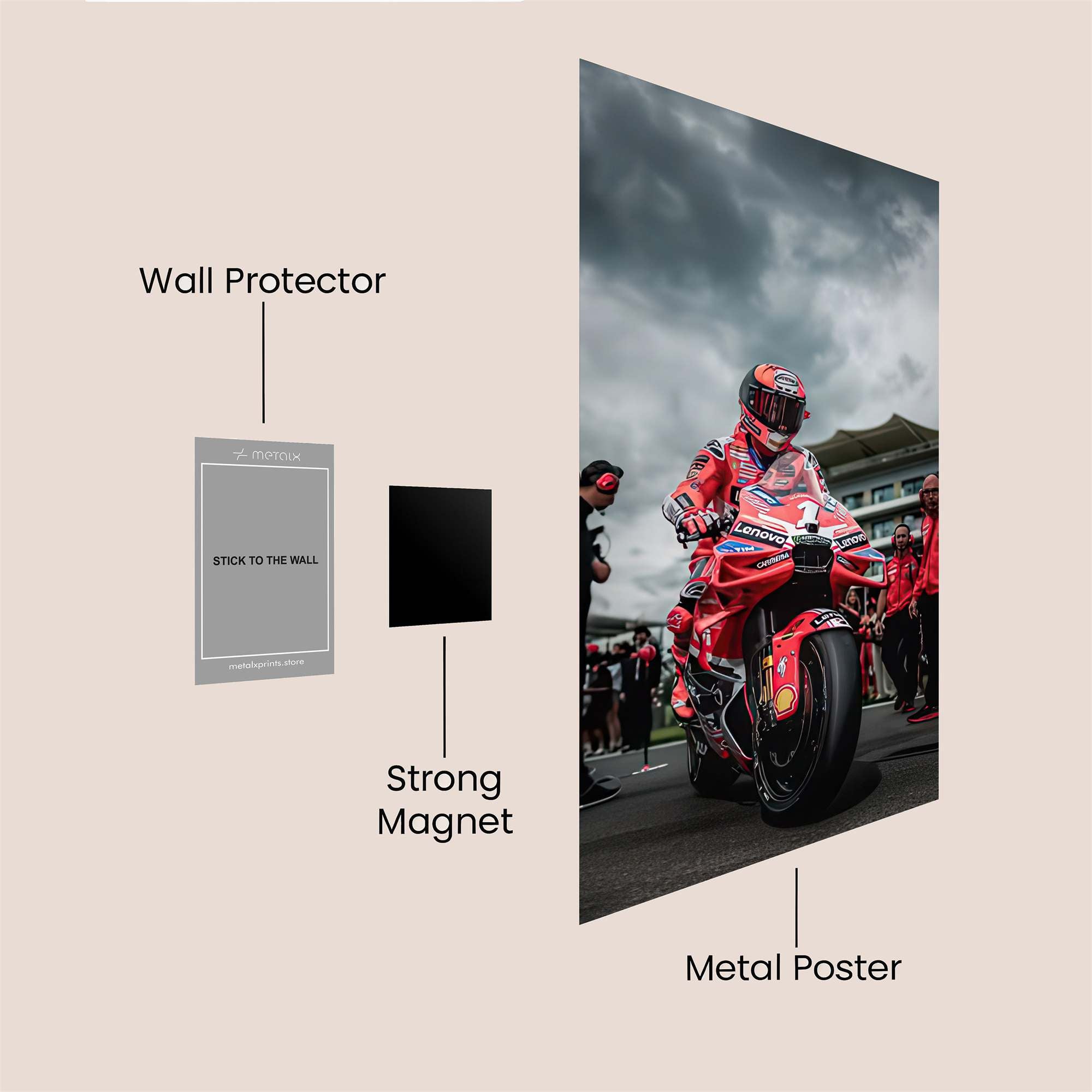 Bagnaia Resolute Safe Wall Magnetic / M