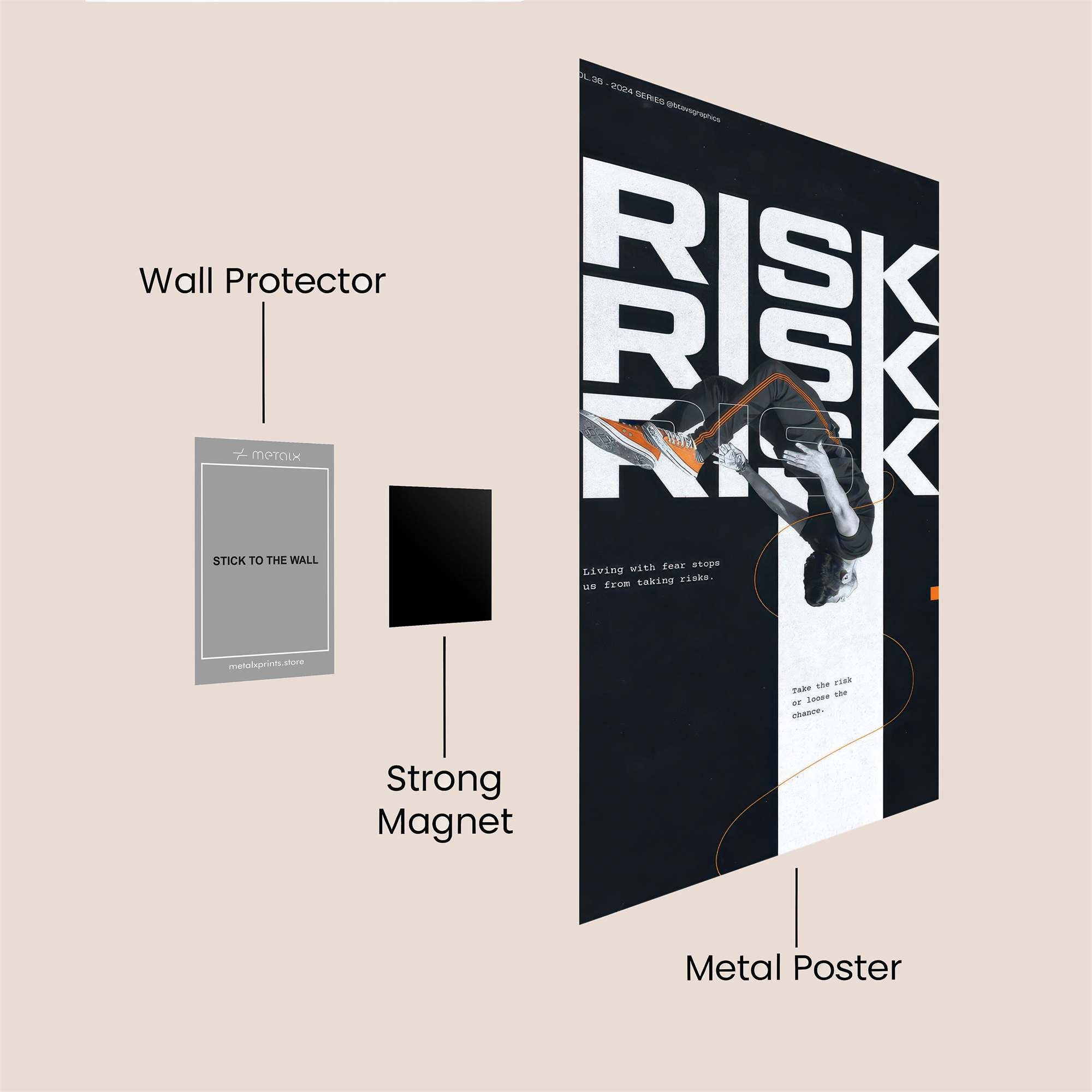 Risky Leap Safe Wall Magnetic / M