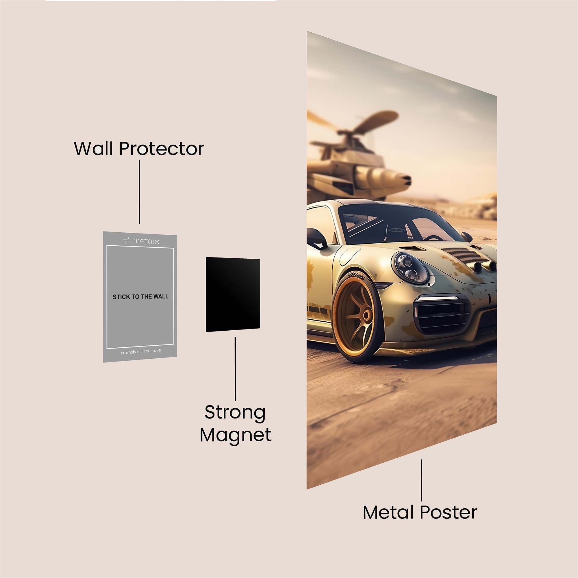 Porsche Gritty Safe Wall Magnetic / M