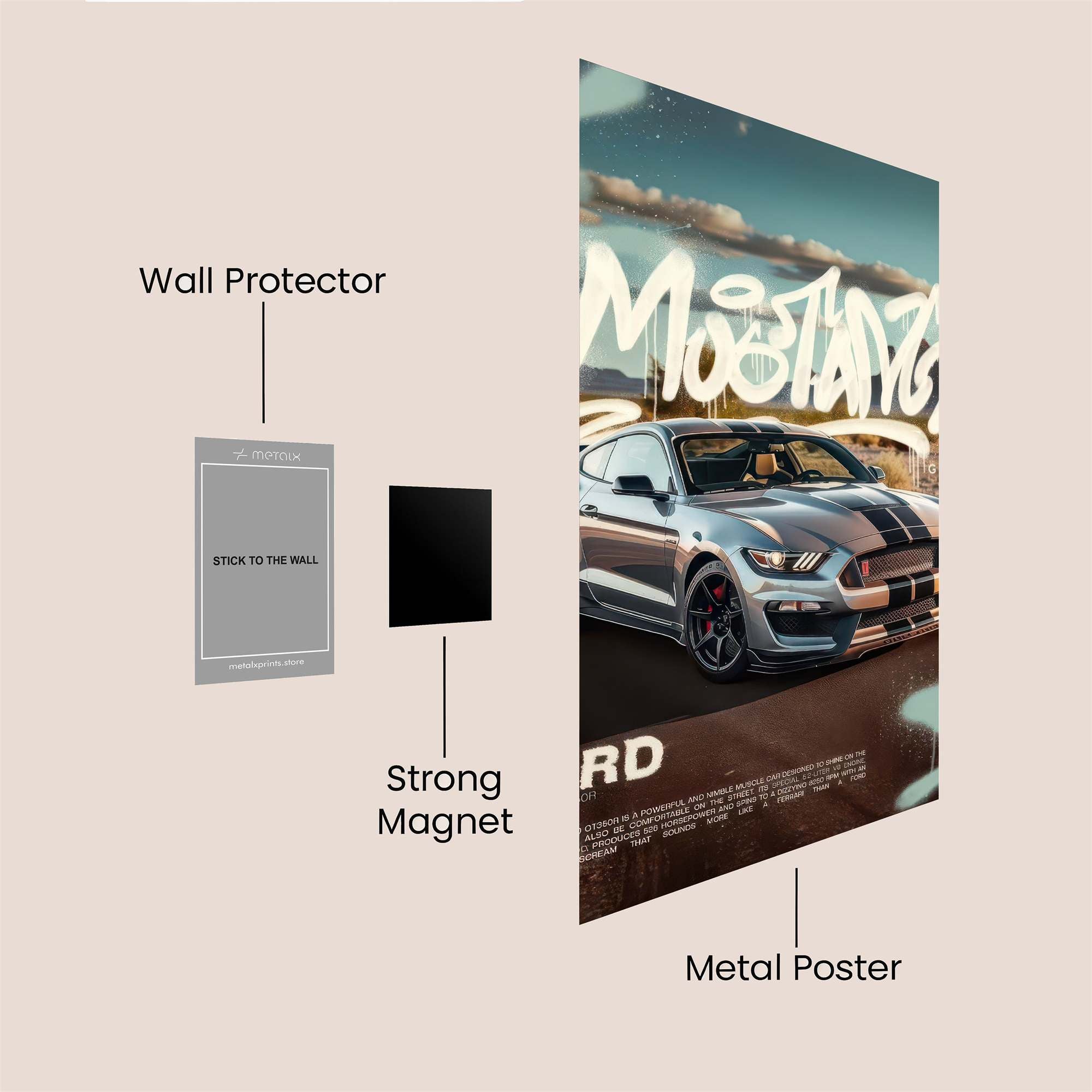 Mustang Menace Safe Wall Magnetic / M