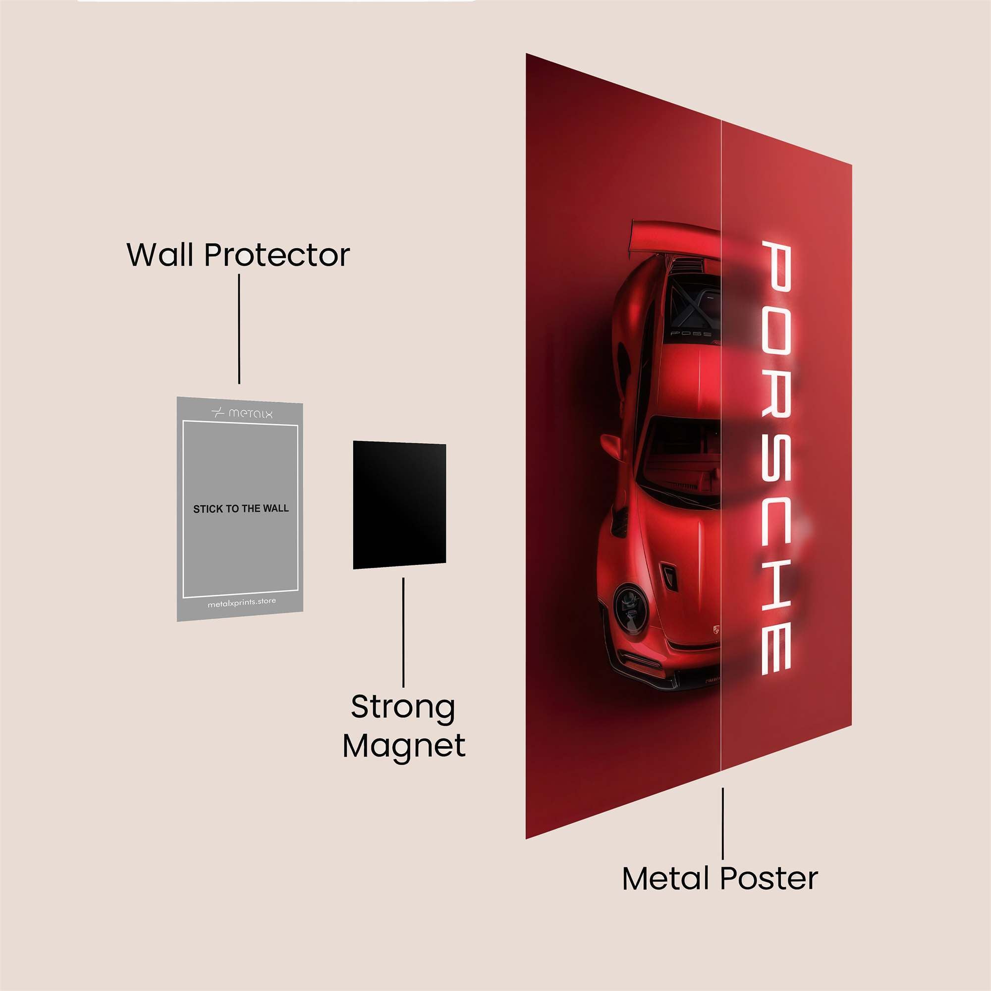 Porsche Passion Safe Wall Magnetic / M