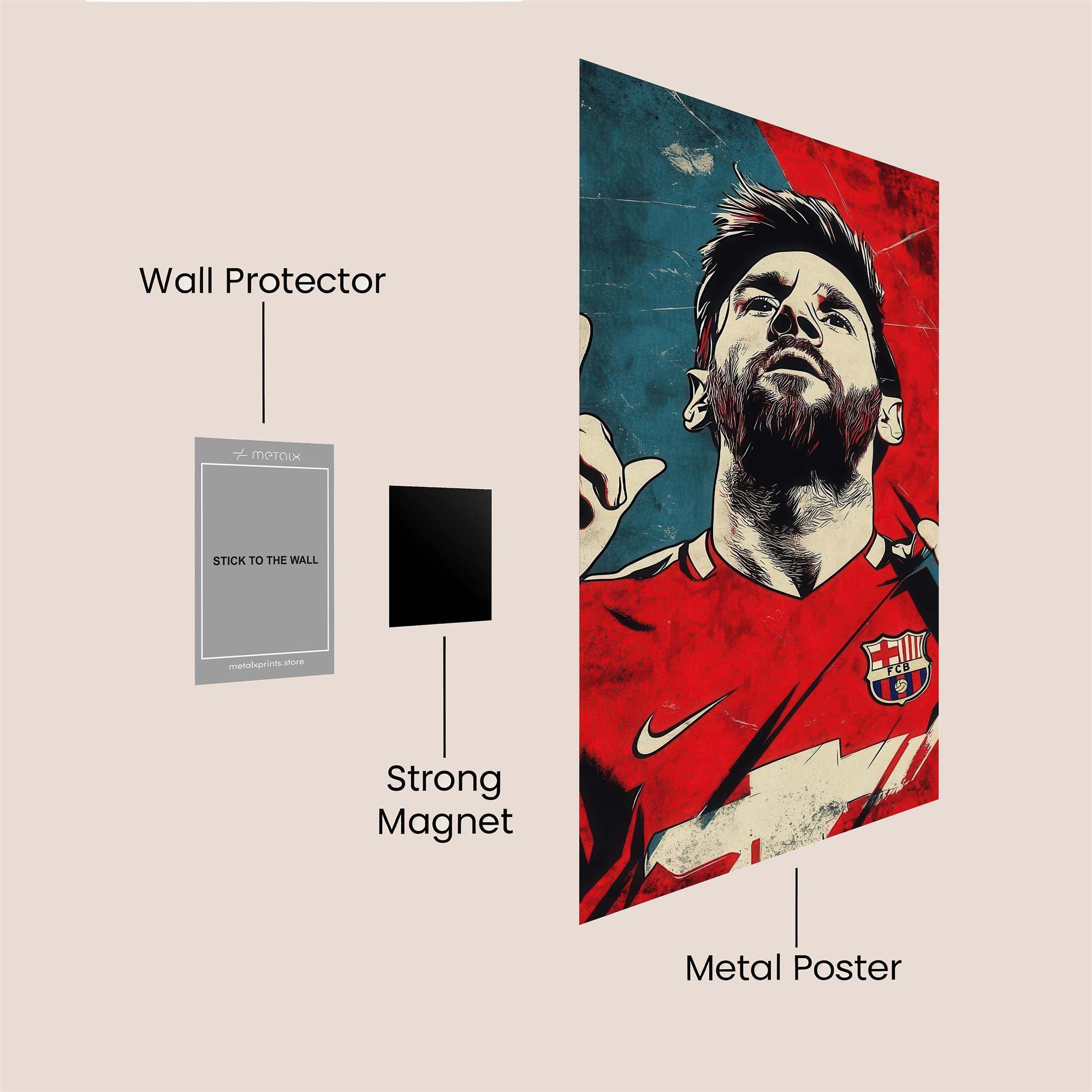 Messi Triumphant Safe Wall Magnetic / M