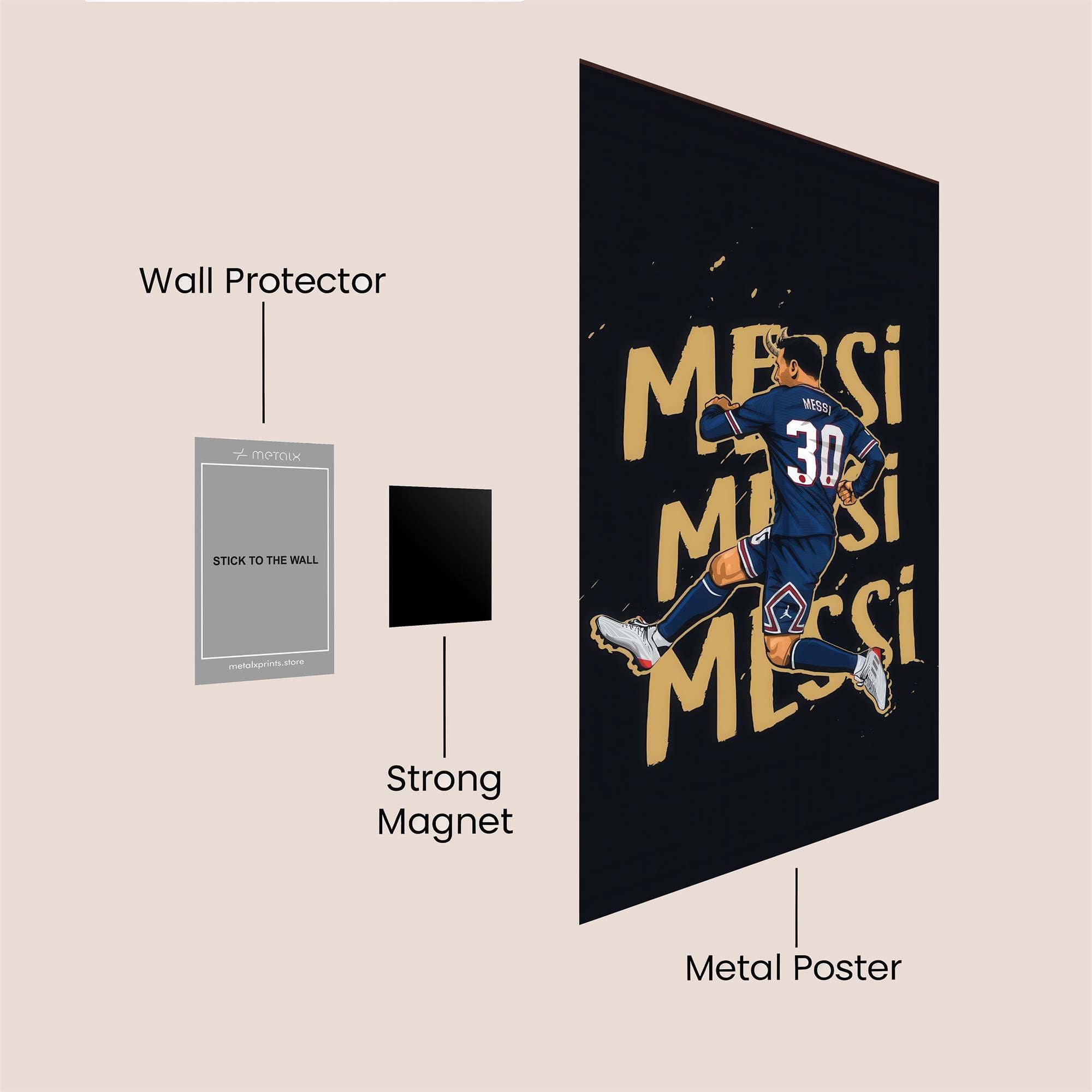 Messi Majestic Safe Wall Magnetic / M