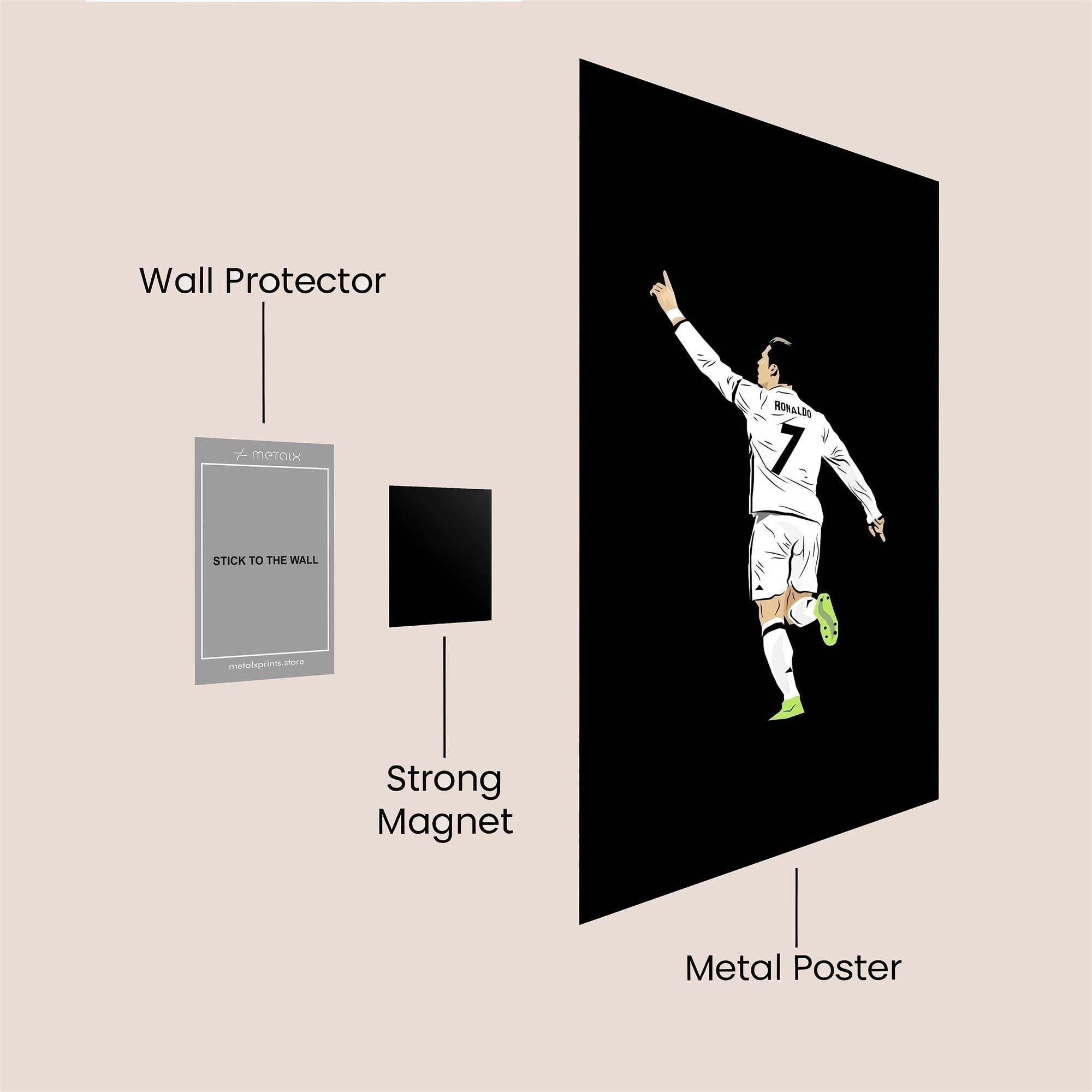 Ronaldo Triumphant Safe Wall Magnetic / M