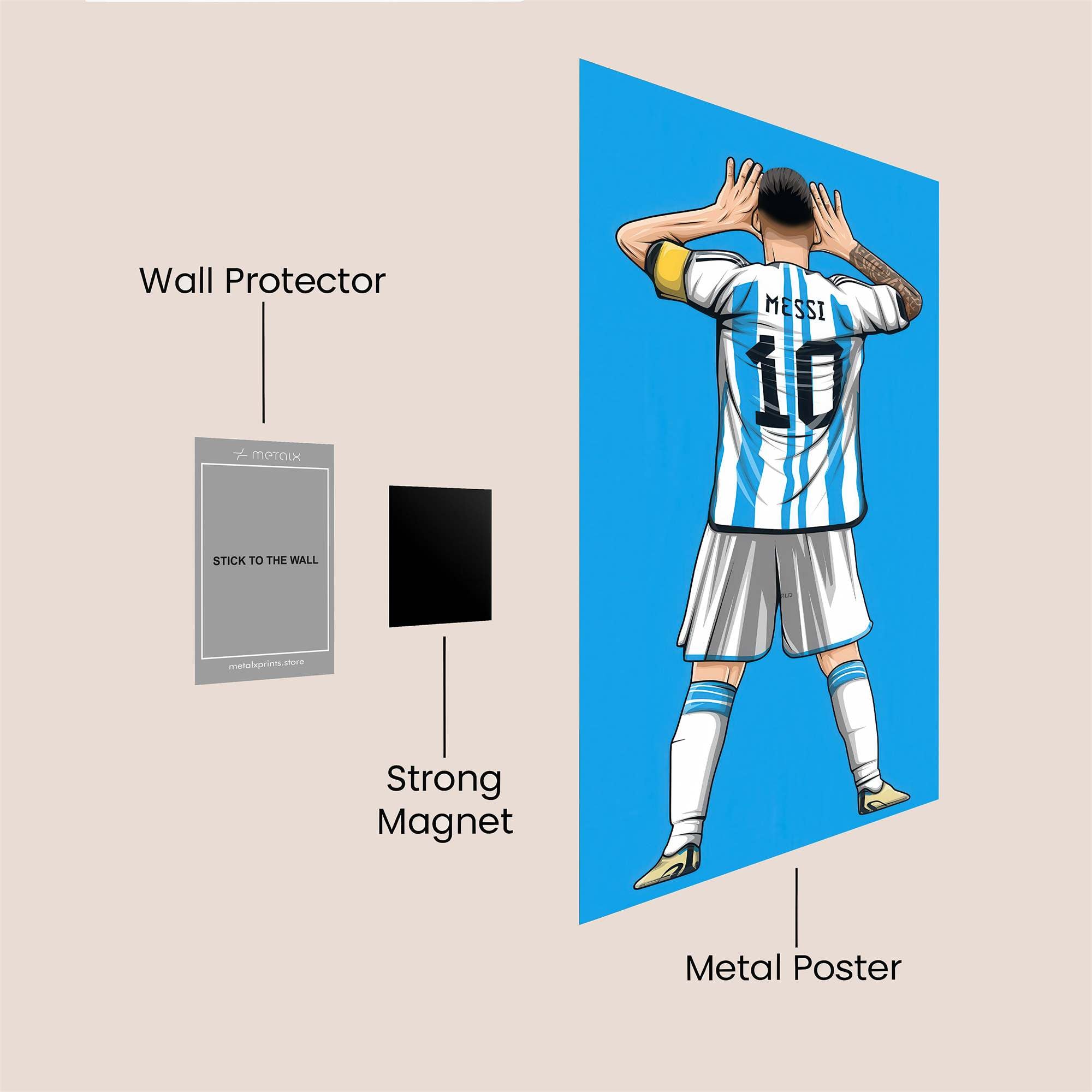 Messi Triumphant Safe Wall Magnetic / M