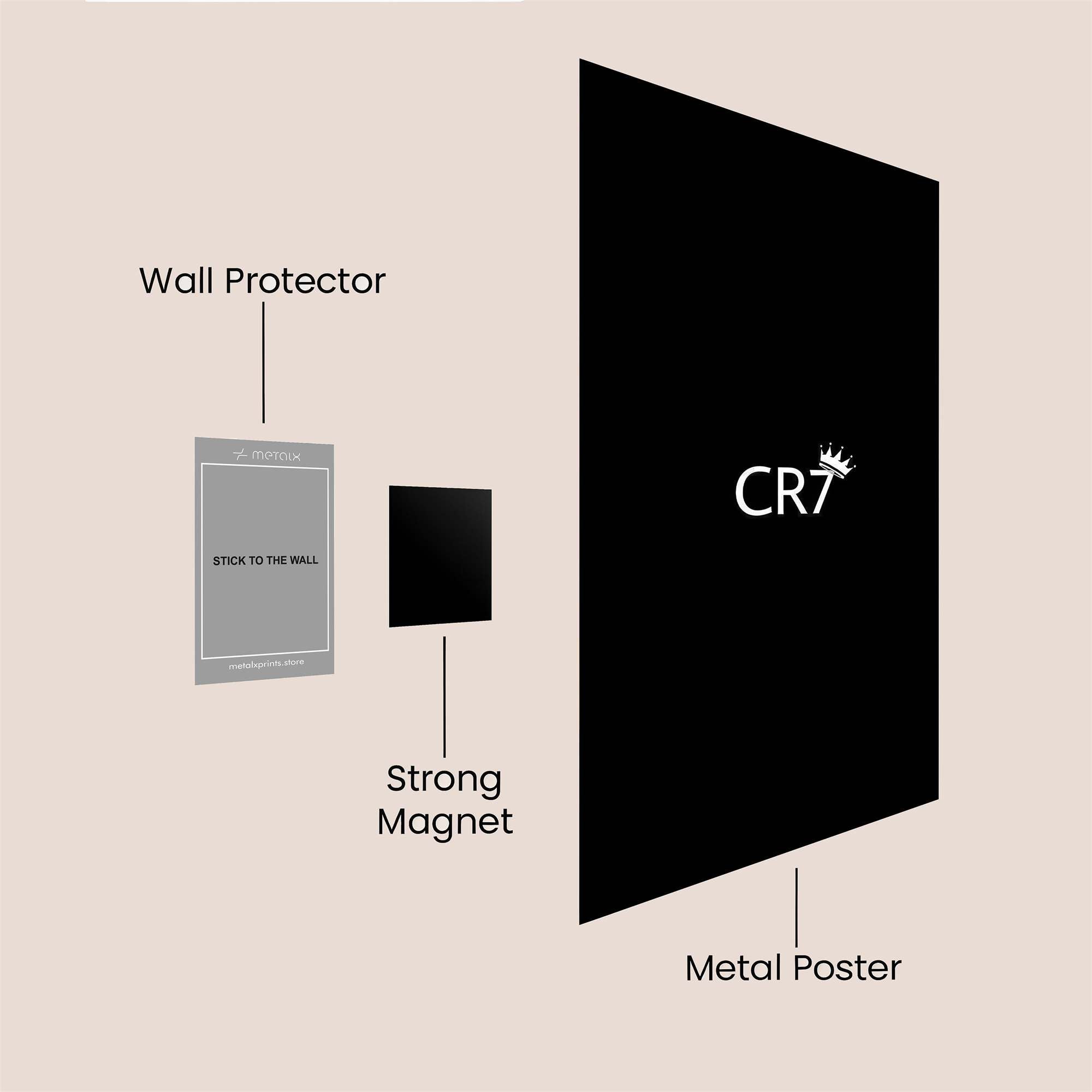 Ronaldo Regal Safe Wall Magnetic / M