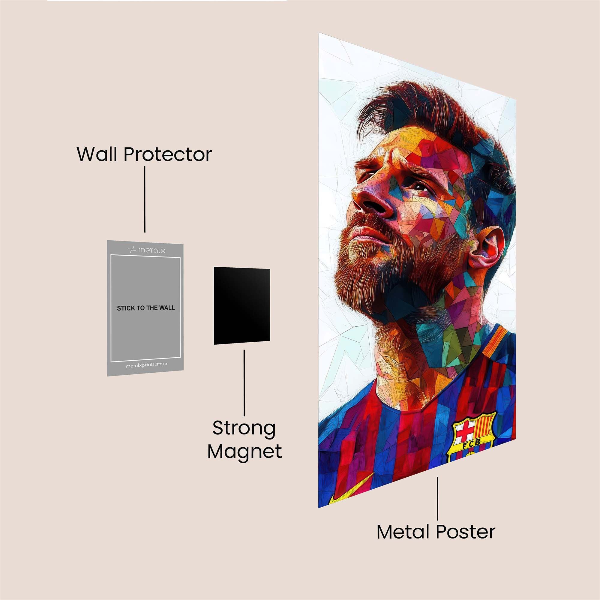 Messi Vibrant Safe Wall Magnetic / M