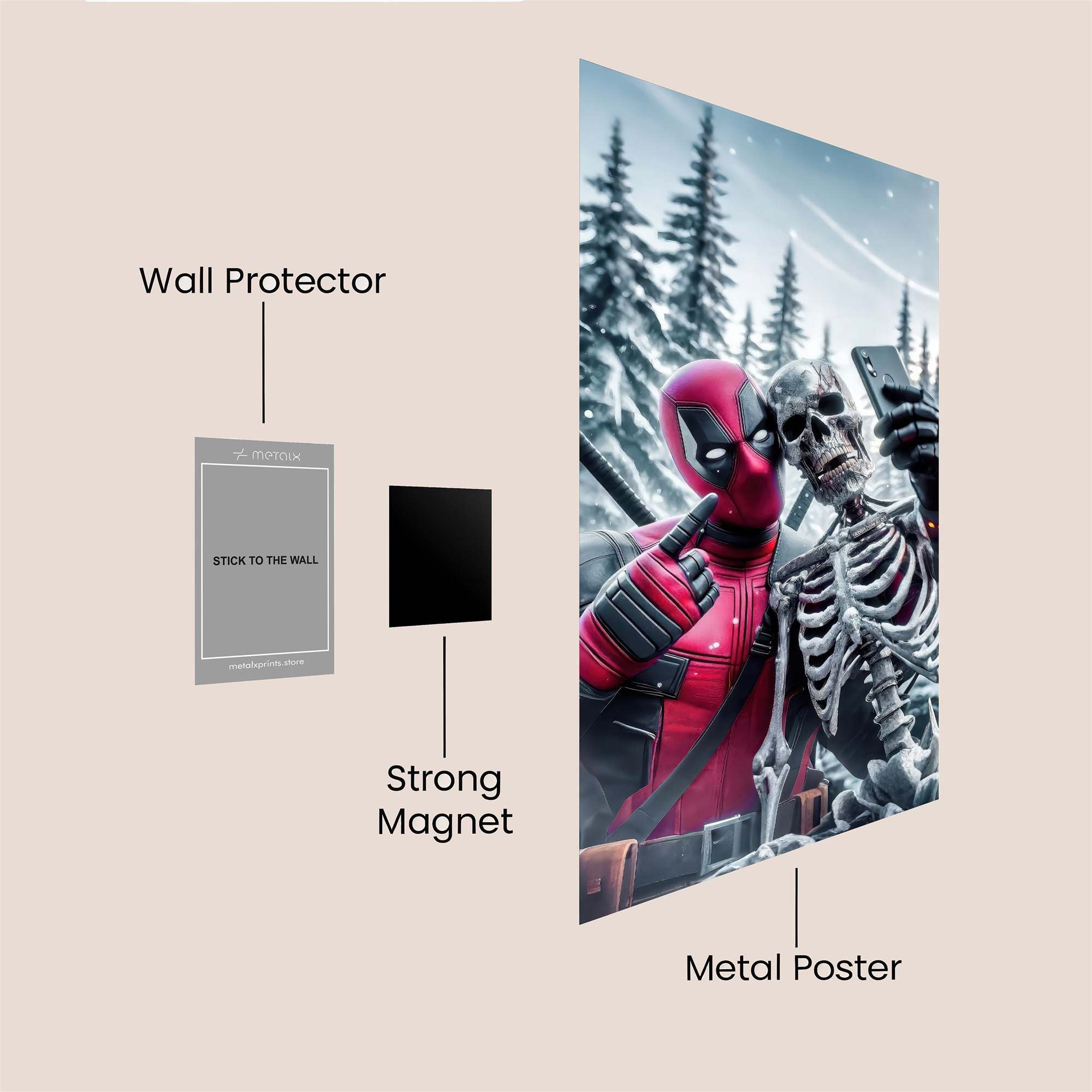 Deadpool Spooky Safe Wall Magnetic / M