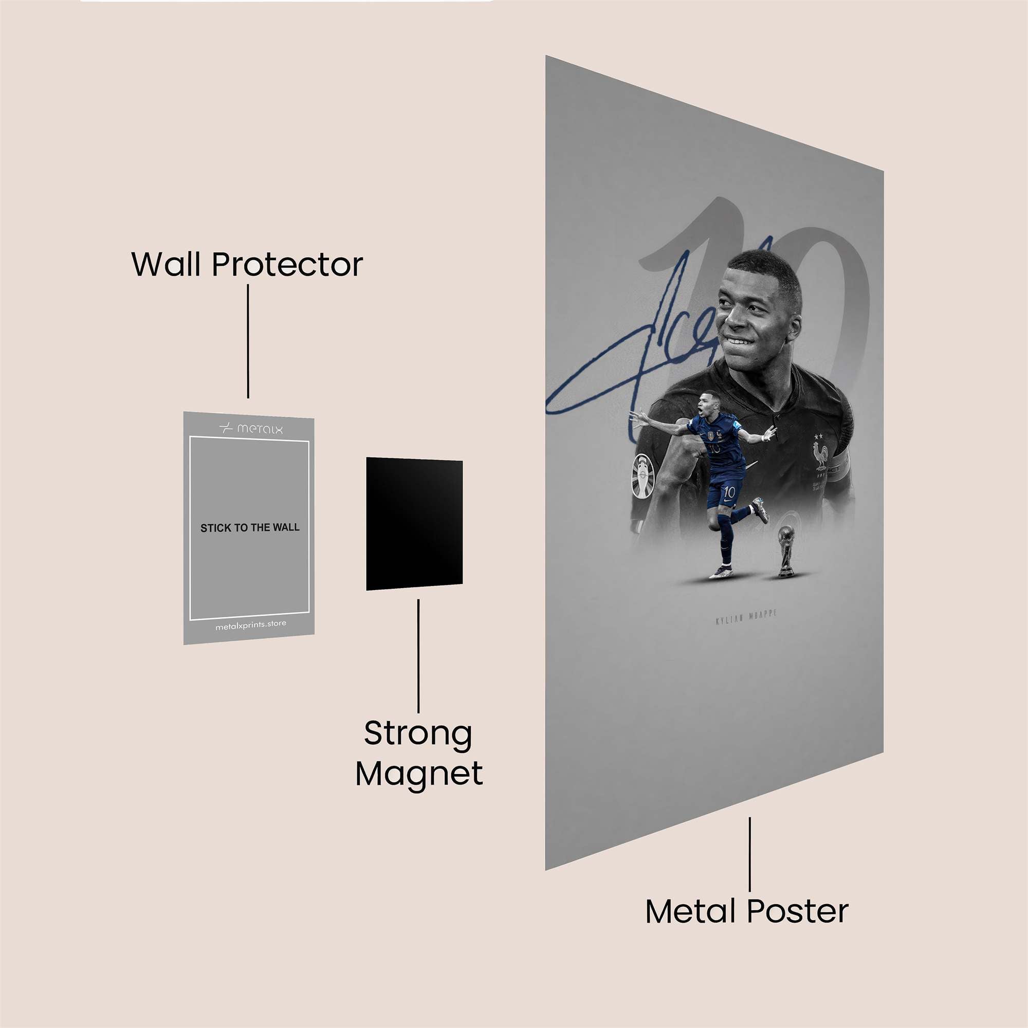 Mbapp? Triumphant Safe Wall Magnetic / M