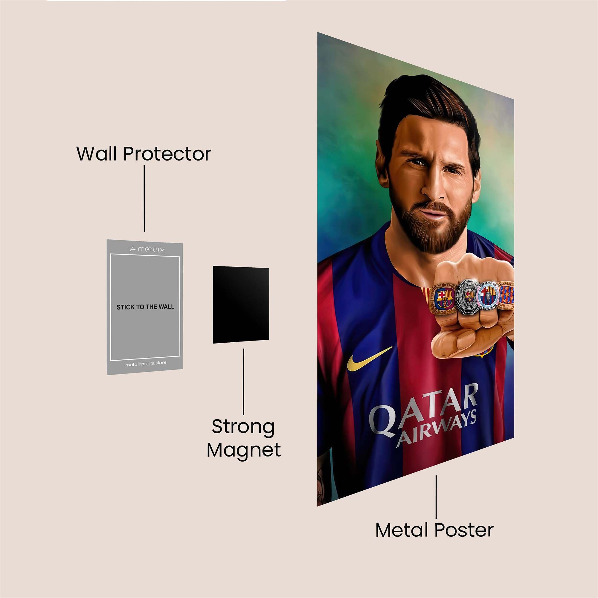 Messi Triumphant Safe Wall Magnetic / M
