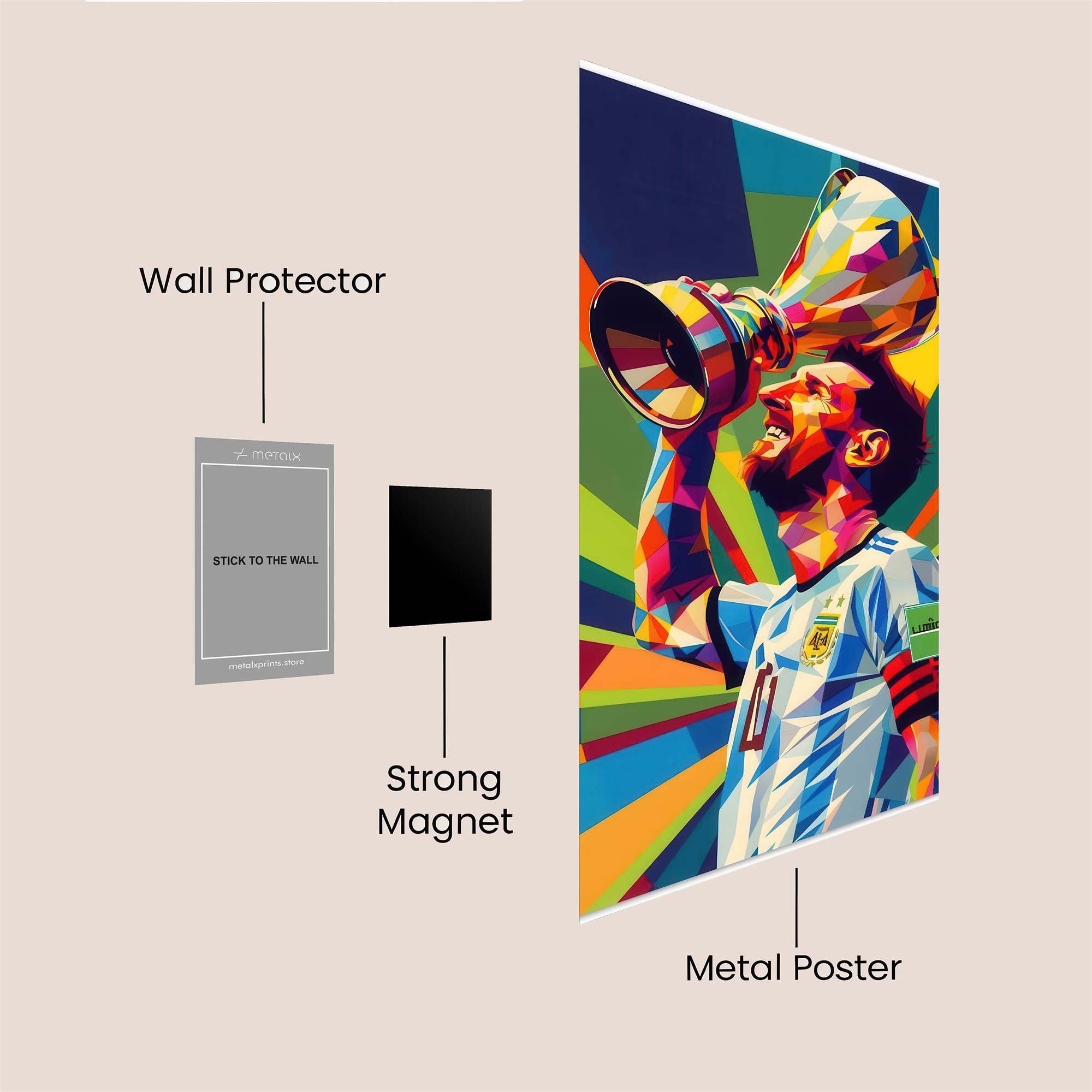 Messi Triumphant Safe Wall Magnetic / M